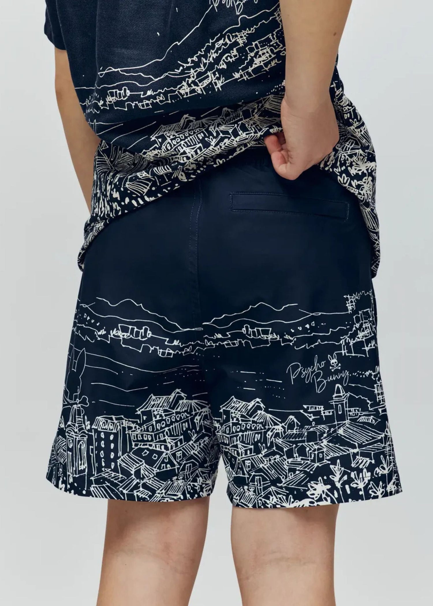 Bermuda Naxos Azul Estampado Secado Rápido