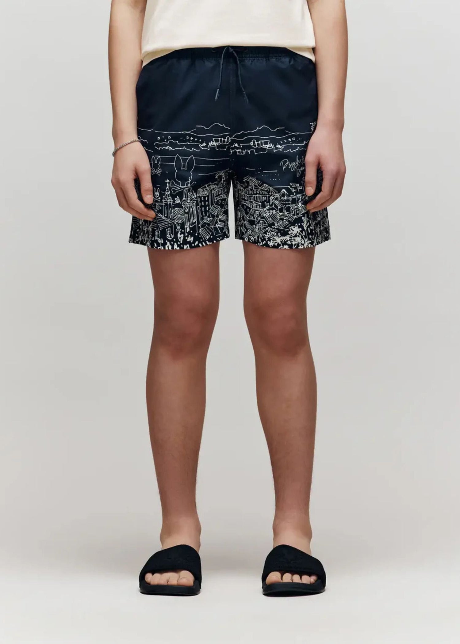 Bermuda Naxos Azul Estampado Secado Rápido