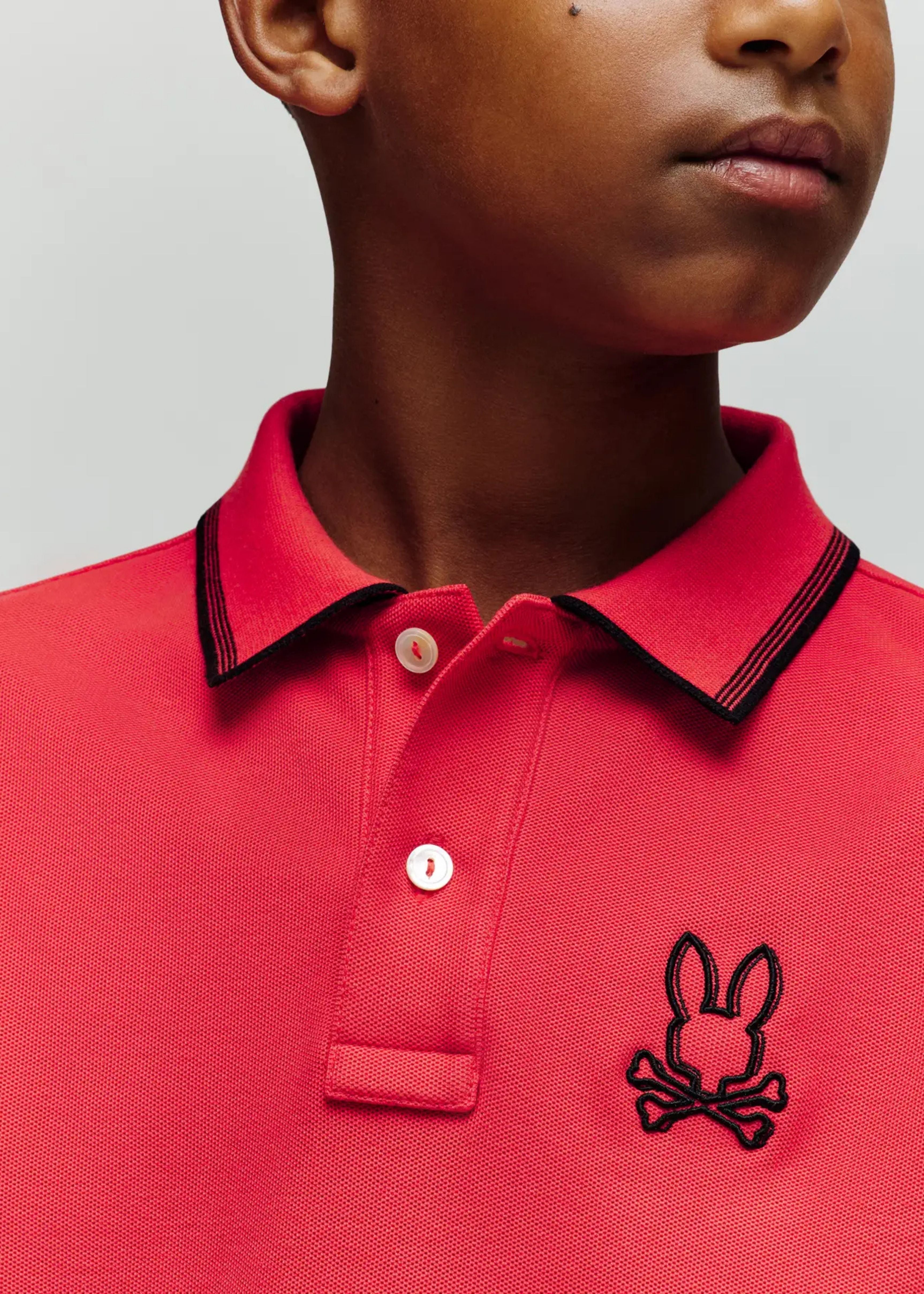 Polo Jude Rojo Piqué Algodón Pima