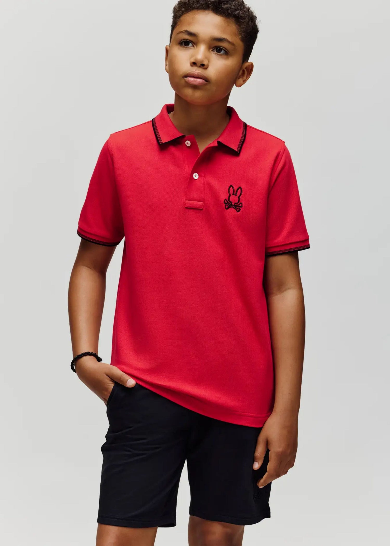 Polo Jude Rojo Piqué Algodón Pima