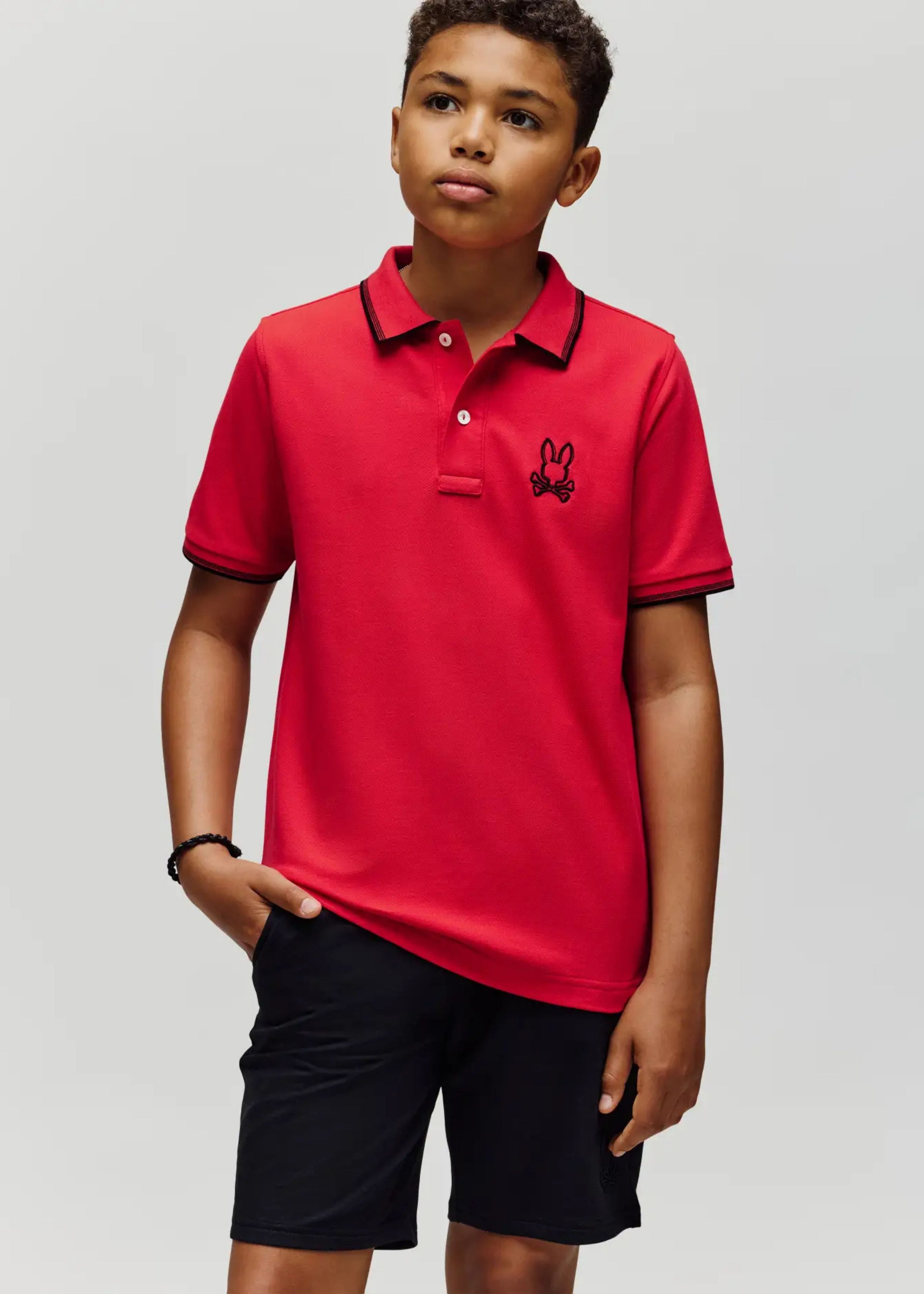 Polo Jude Rojo Piqué Algodón Pima