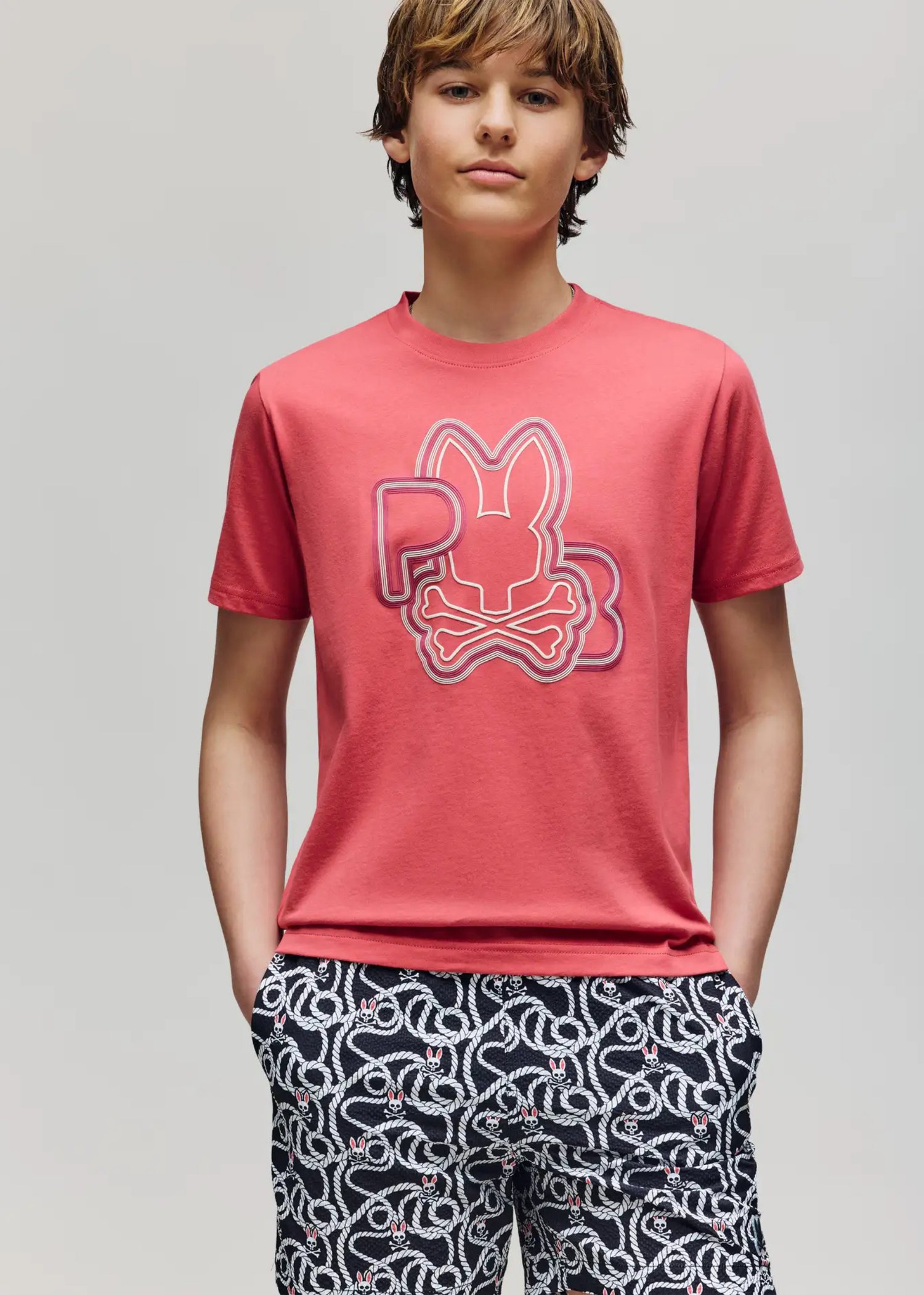 Camiseta Carlo Algodón Gráfico Ruby