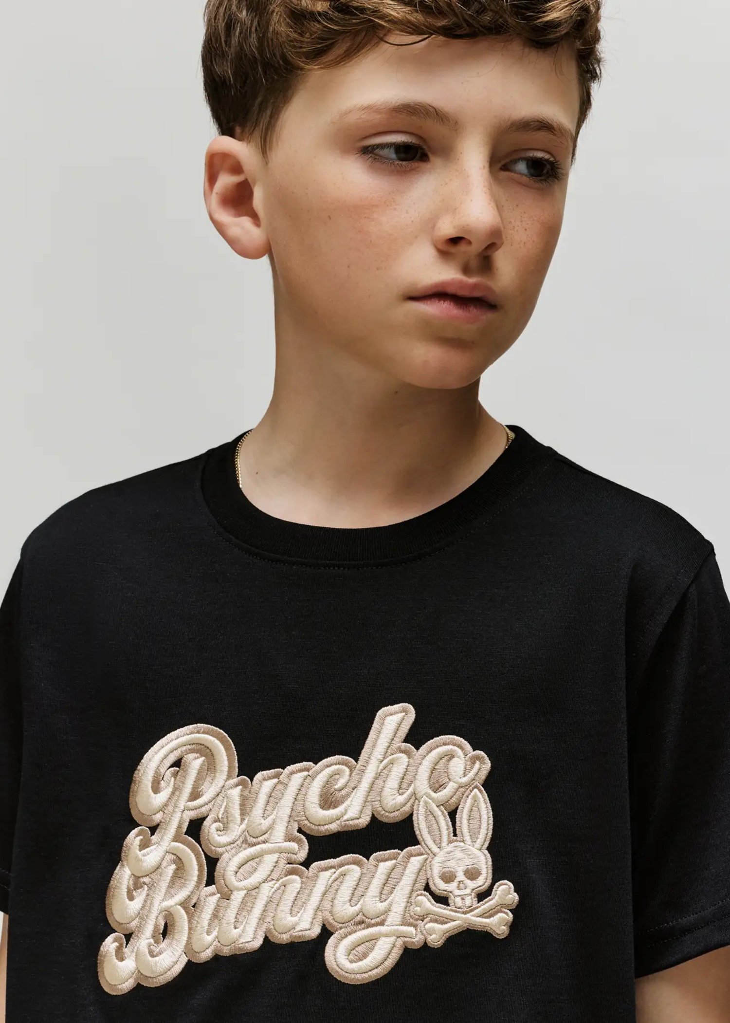 Camiseta Elias Algodón Bordado Negro