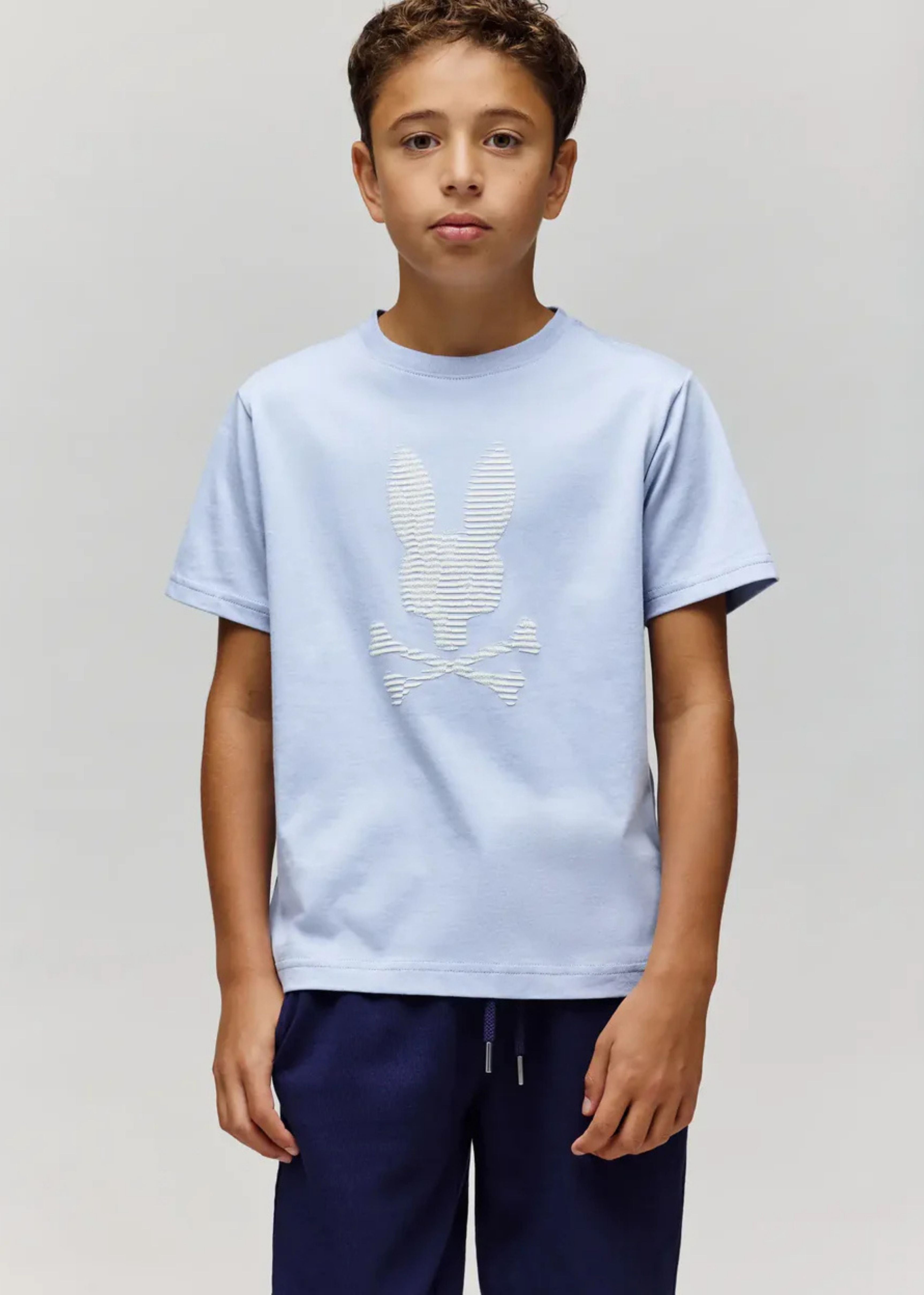 Camiseta Grant Relieve Algodón Azul Claro