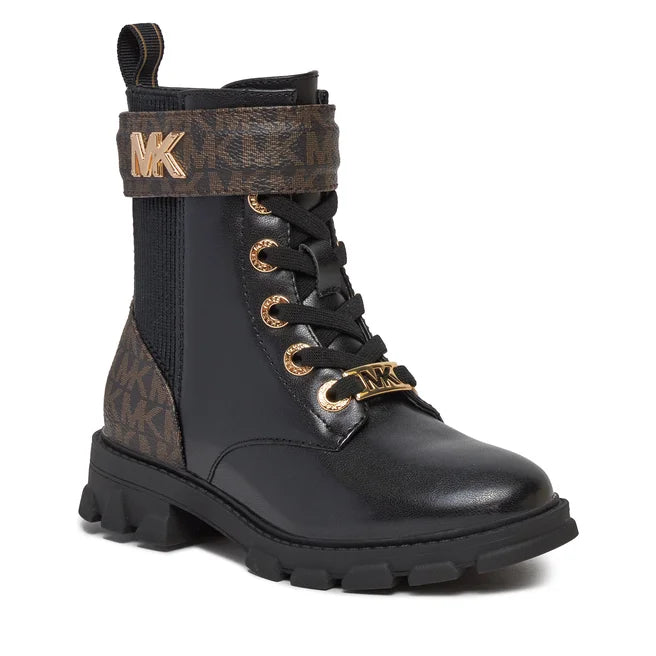Botas Cortas Negro Cuero MK Ni a MICHAEL KORS KIDS REPUBLIC