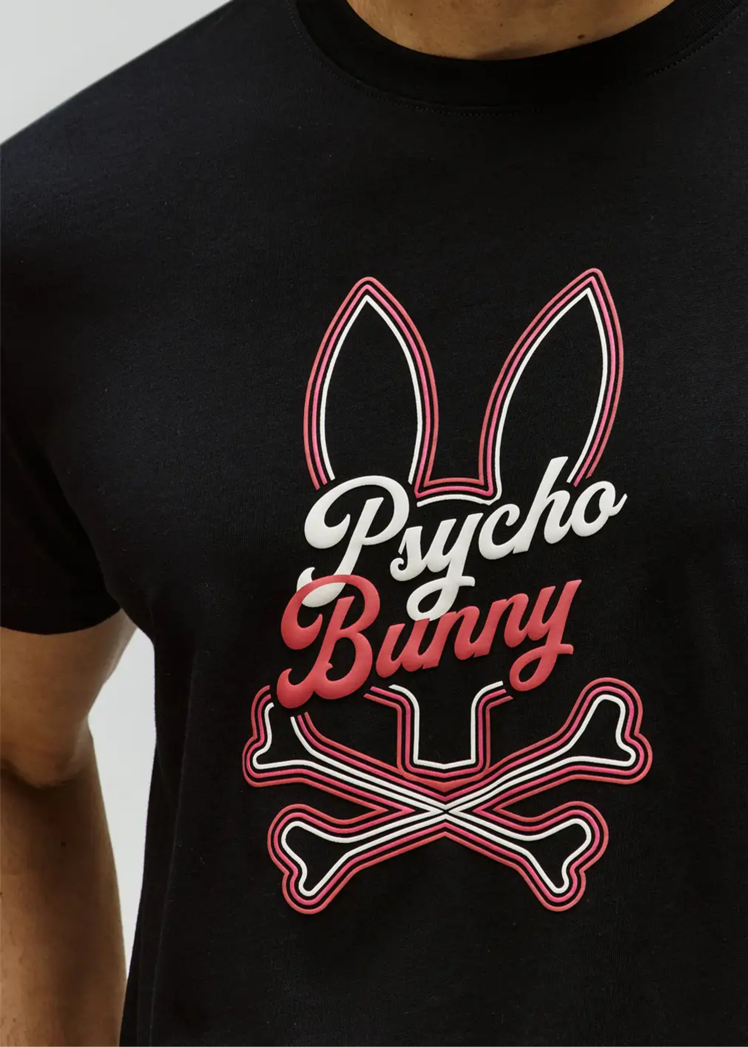 Camiseta Garret Algodón Gráfico Negro