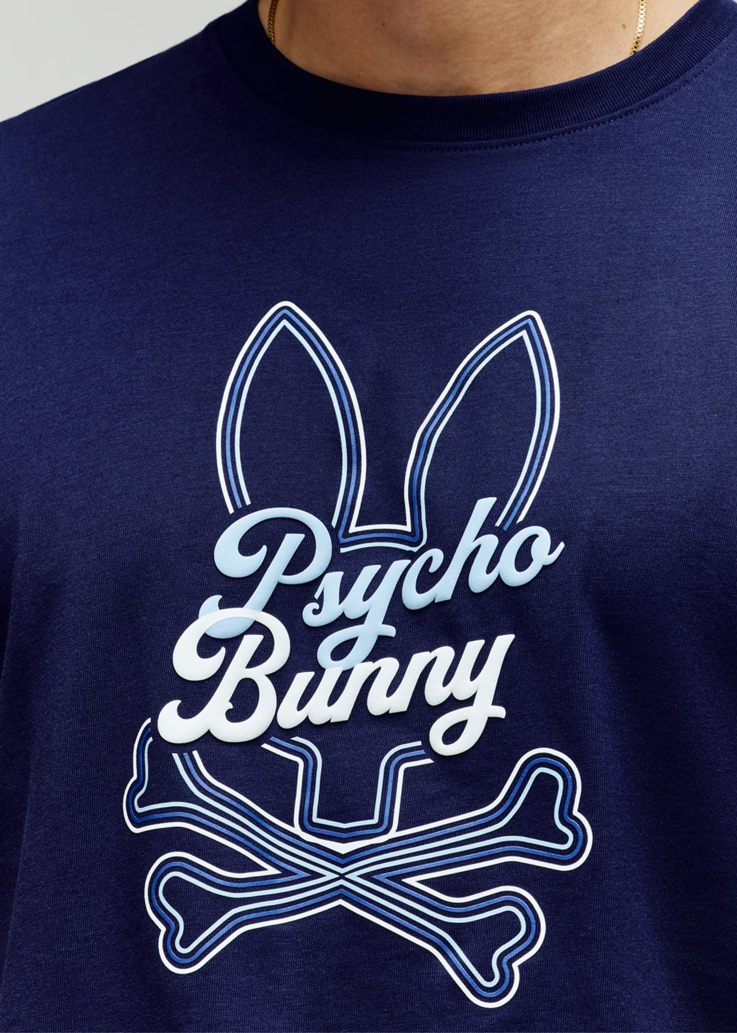 Camiseta Garret Algodón Gráfico Azul Noche