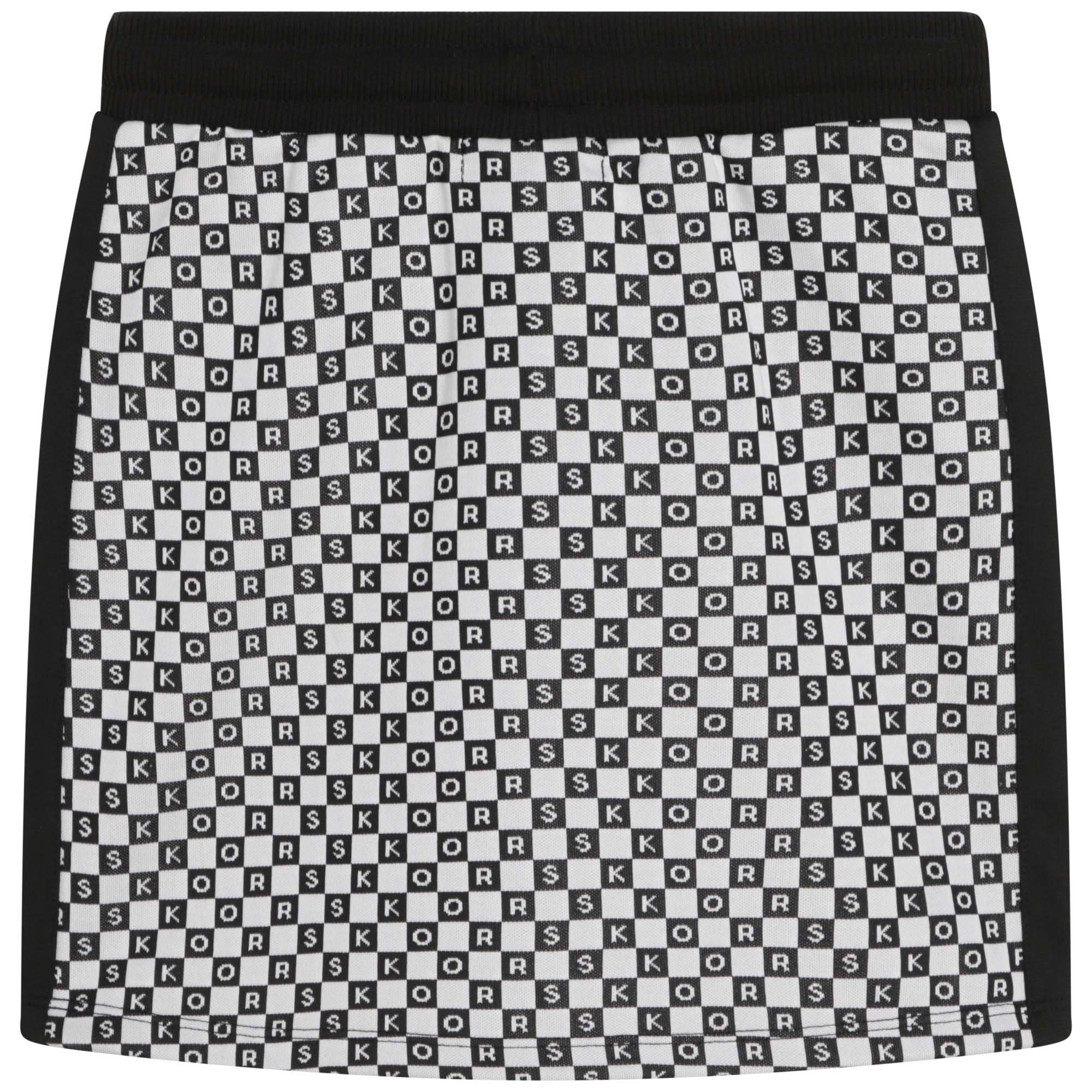 Falda Jacquard KORS Negro & Blanco