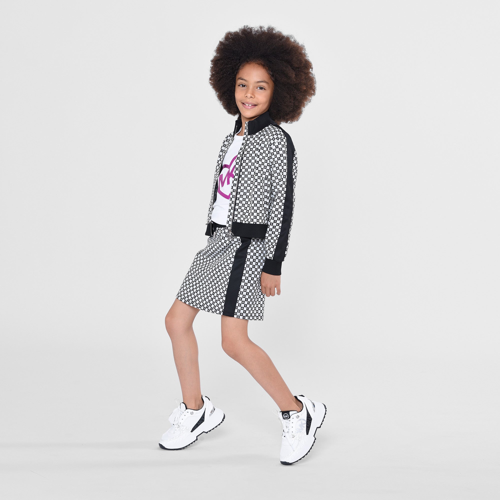 Falda Jacquard KORS Negro & Blanco