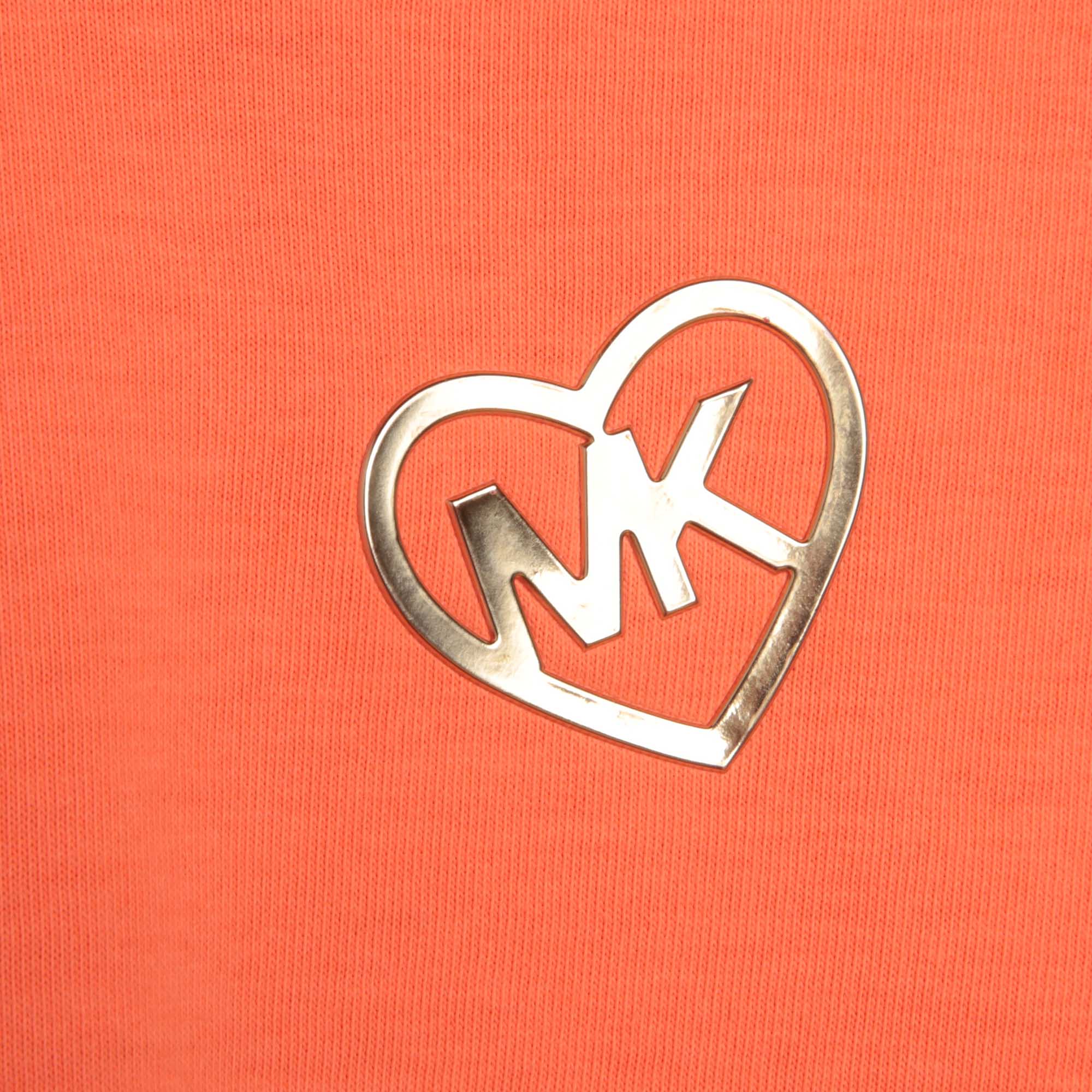 Camiseta Cropped Anudada Naranja Niña