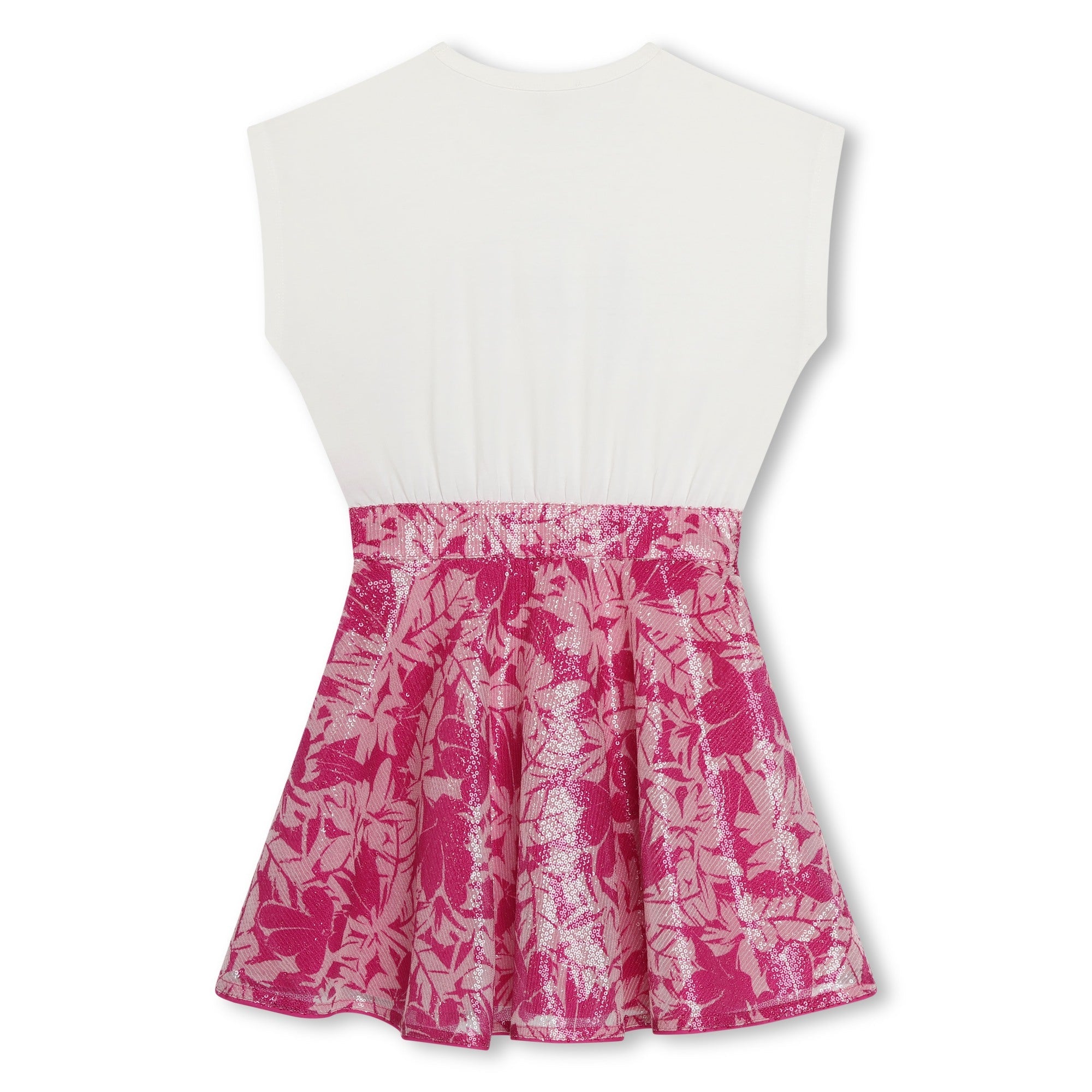 Vestido Blanco & Fucsia Logotipo MK Charm