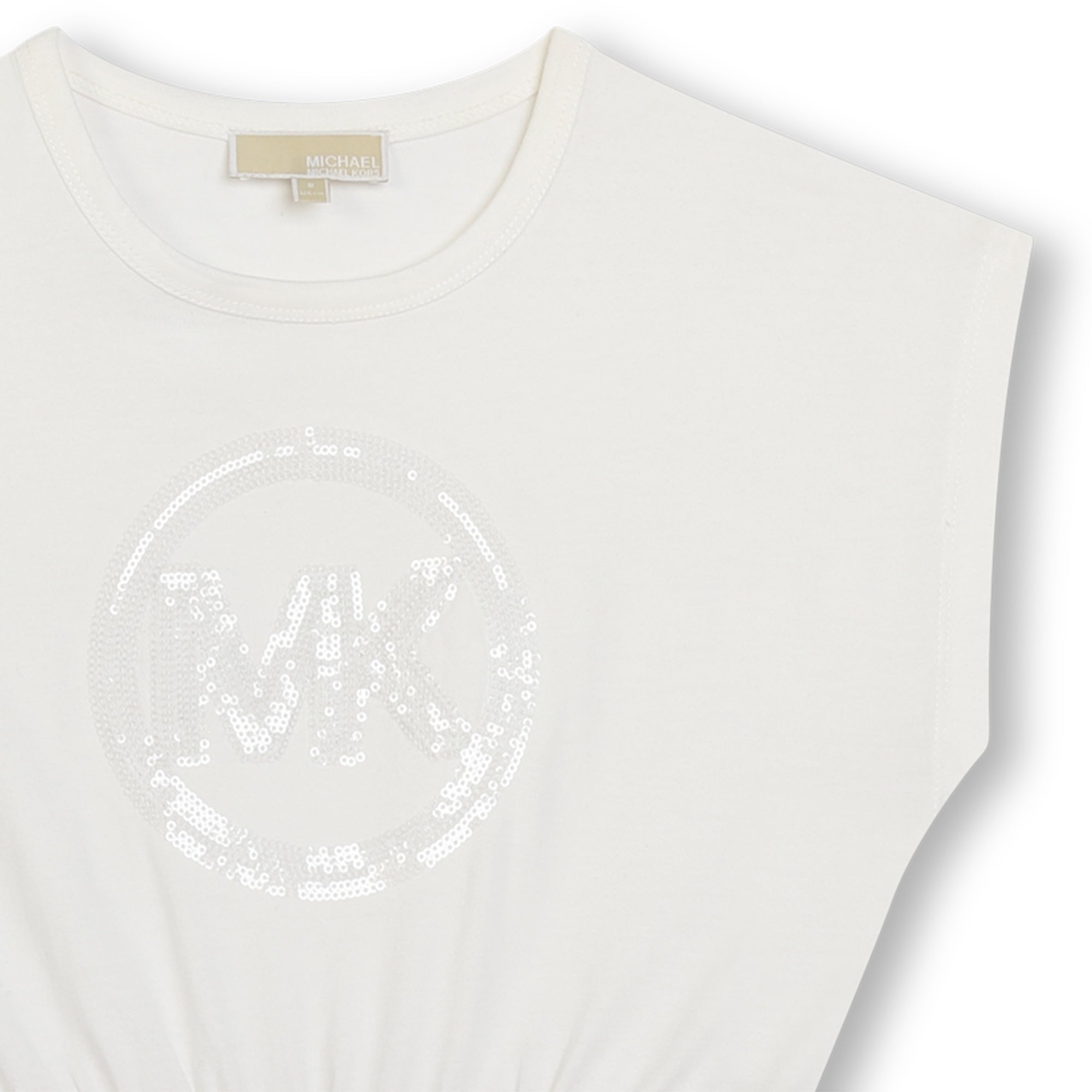 Vestido Blanco & Fucsia Logotipo MK Charm