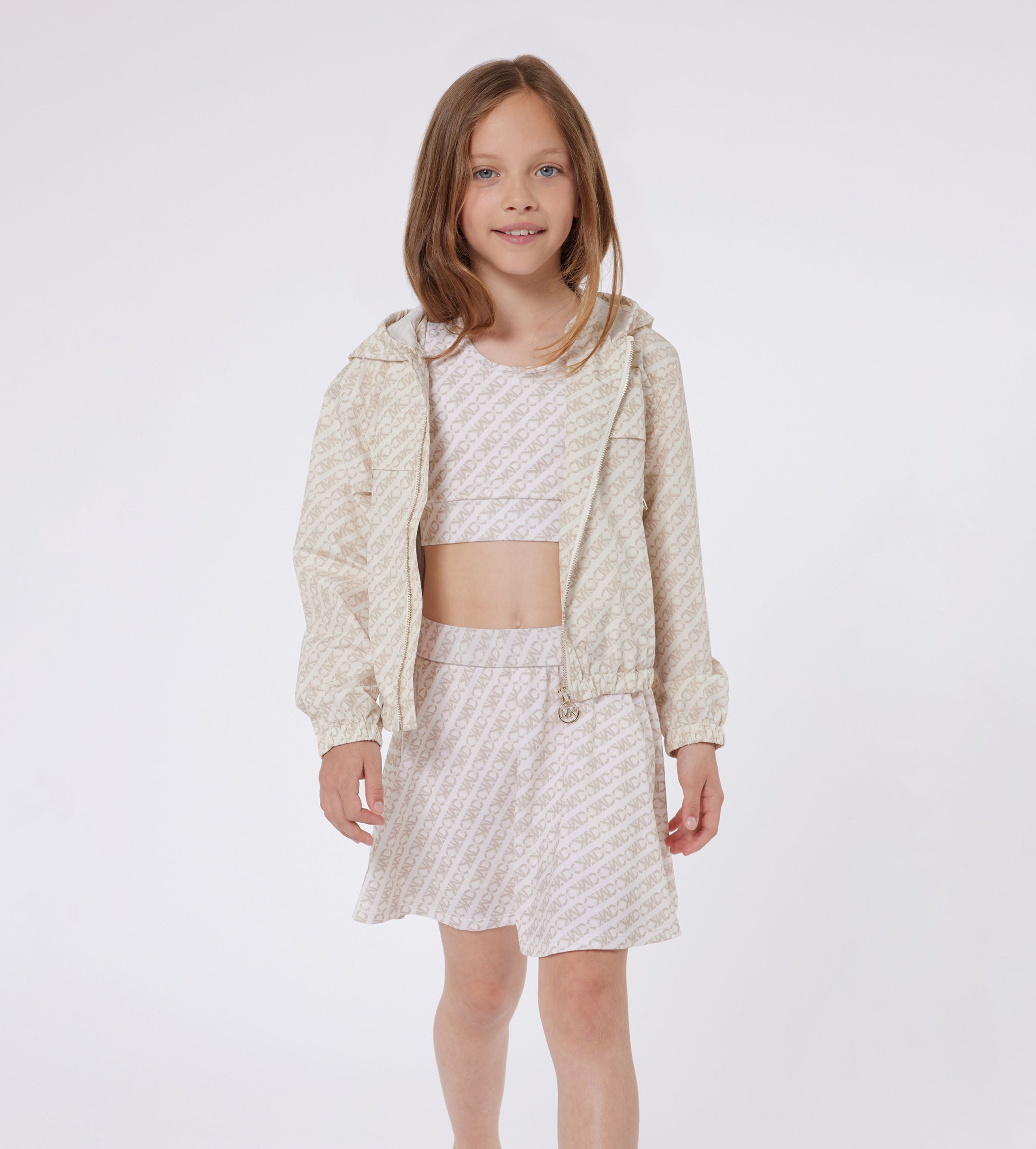 Falda Marfil & Camel Monograma MK Empire