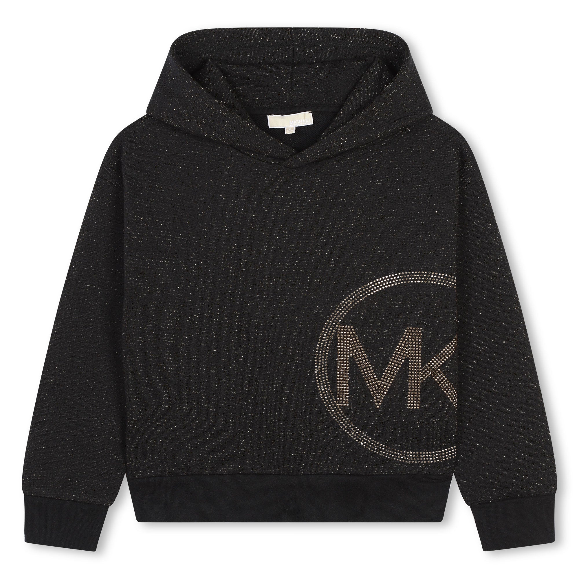 Hoodie Negro & Lurex Logo MK