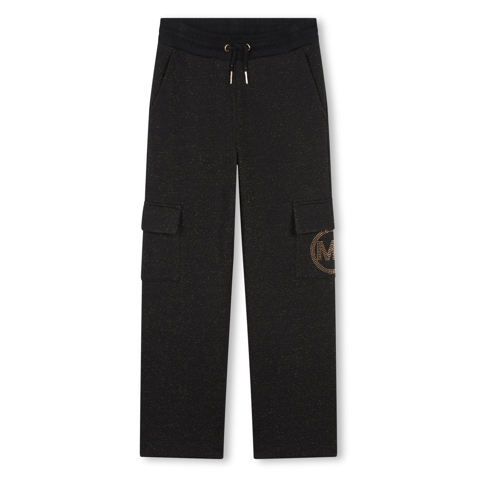 Pantalón Cargo Wide Leg Negro & Lurex