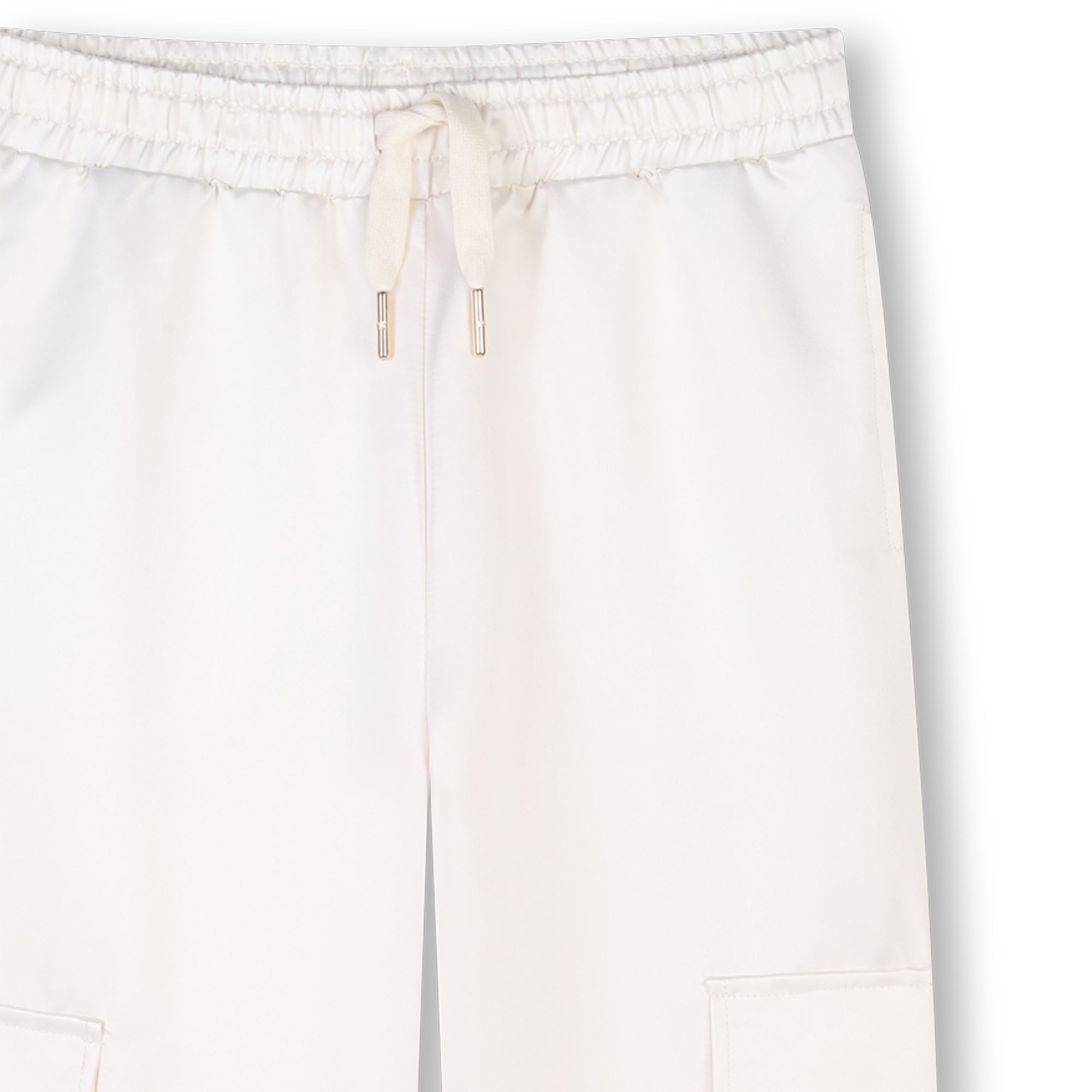 Pantalón Cargo Satín Blanco