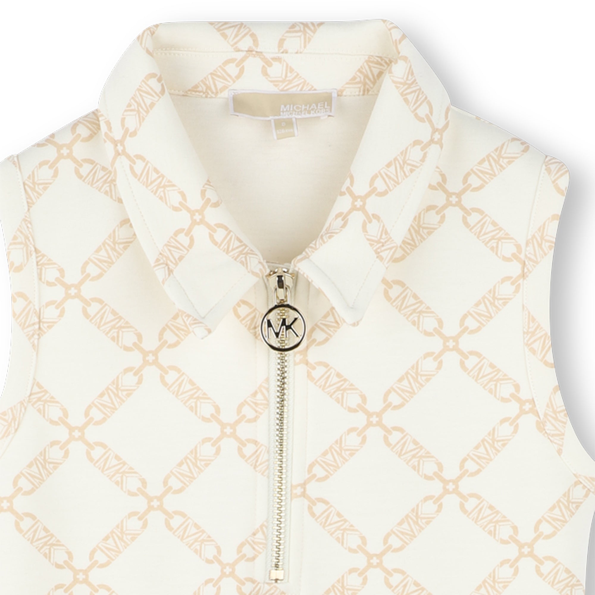 Vestido Monograma Integral Blanco Crema