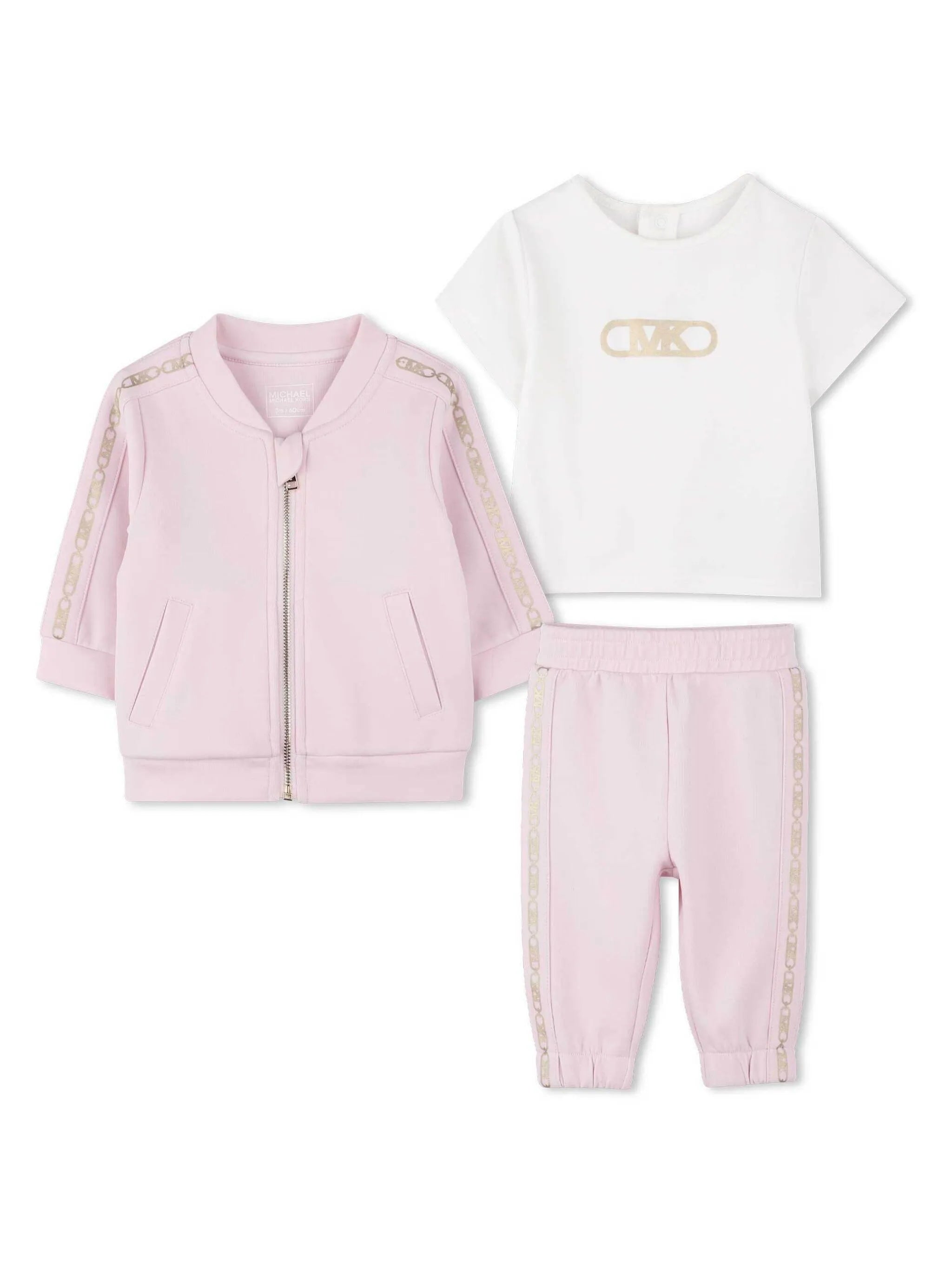 Set Tres Piezas Rosa Claro Bebé