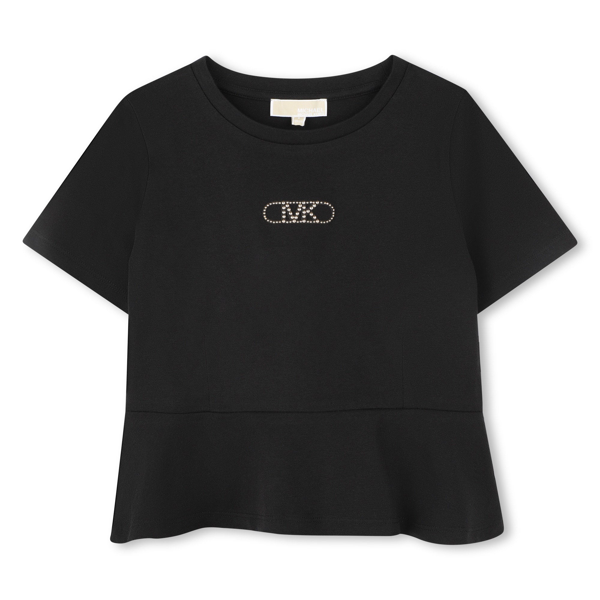 Camiseta Negra Algodón Orgánico Corte A Cropped