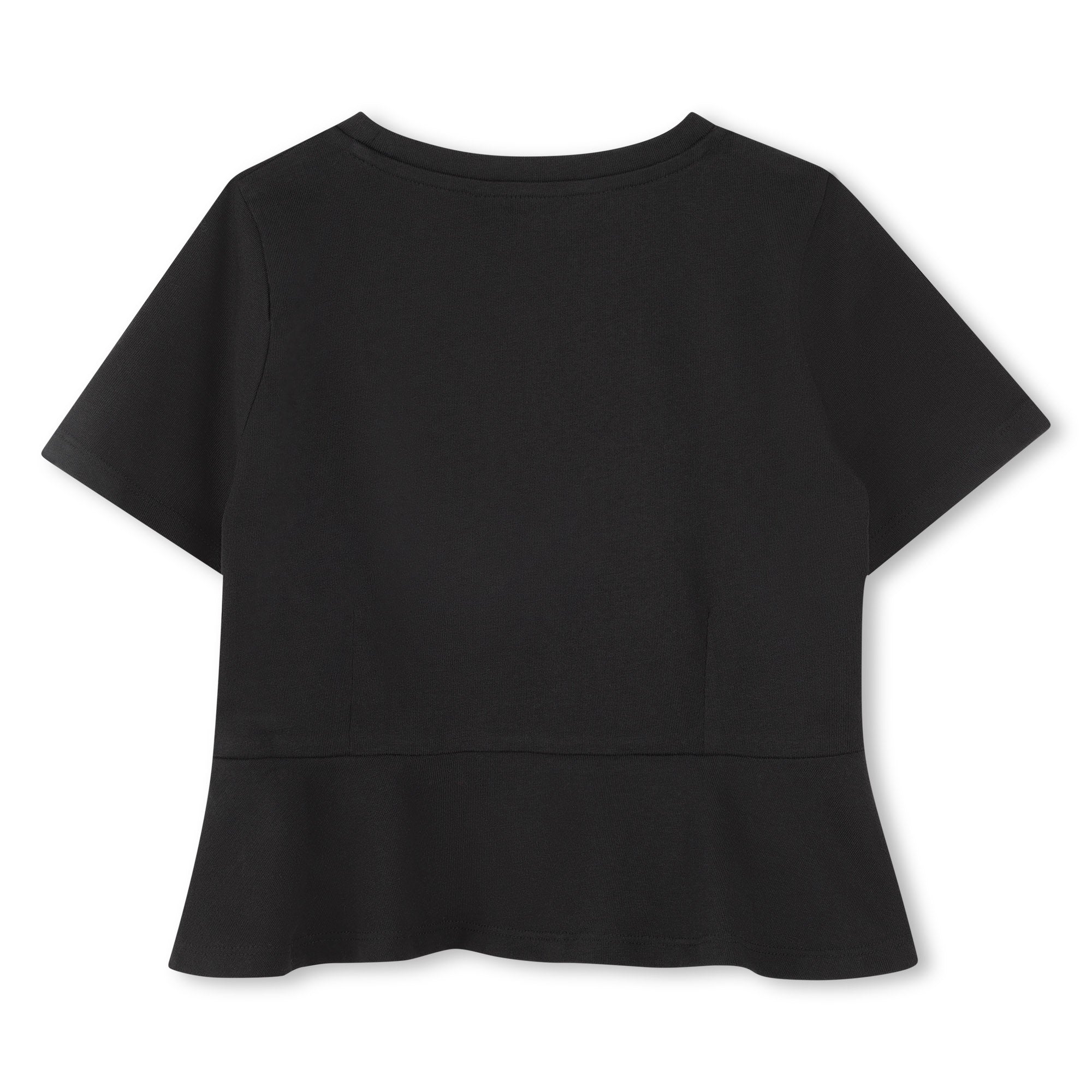 Camiseta Negra Algodón Orgánico Corte A Cropped