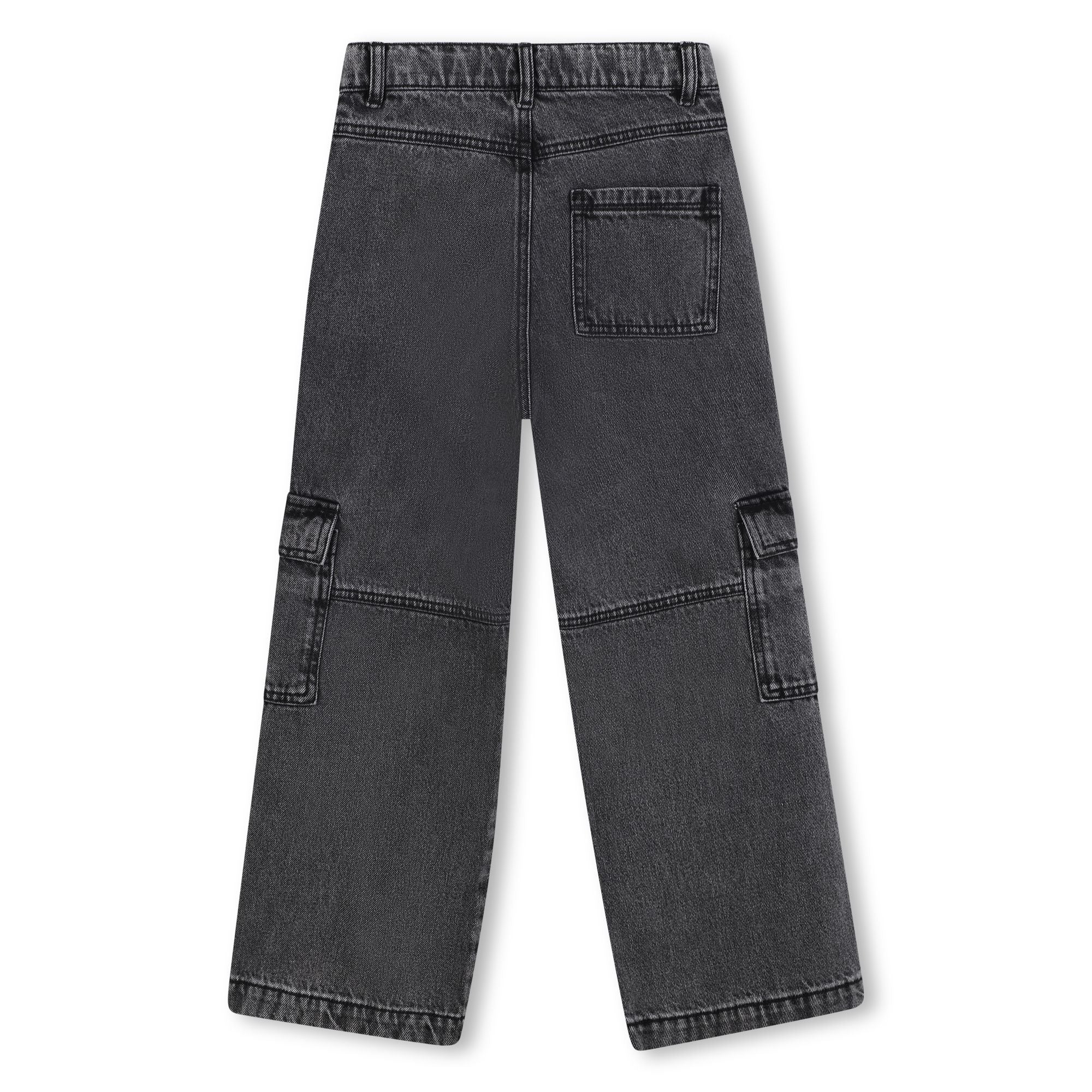 Jean Wide Leg Cargo Negro