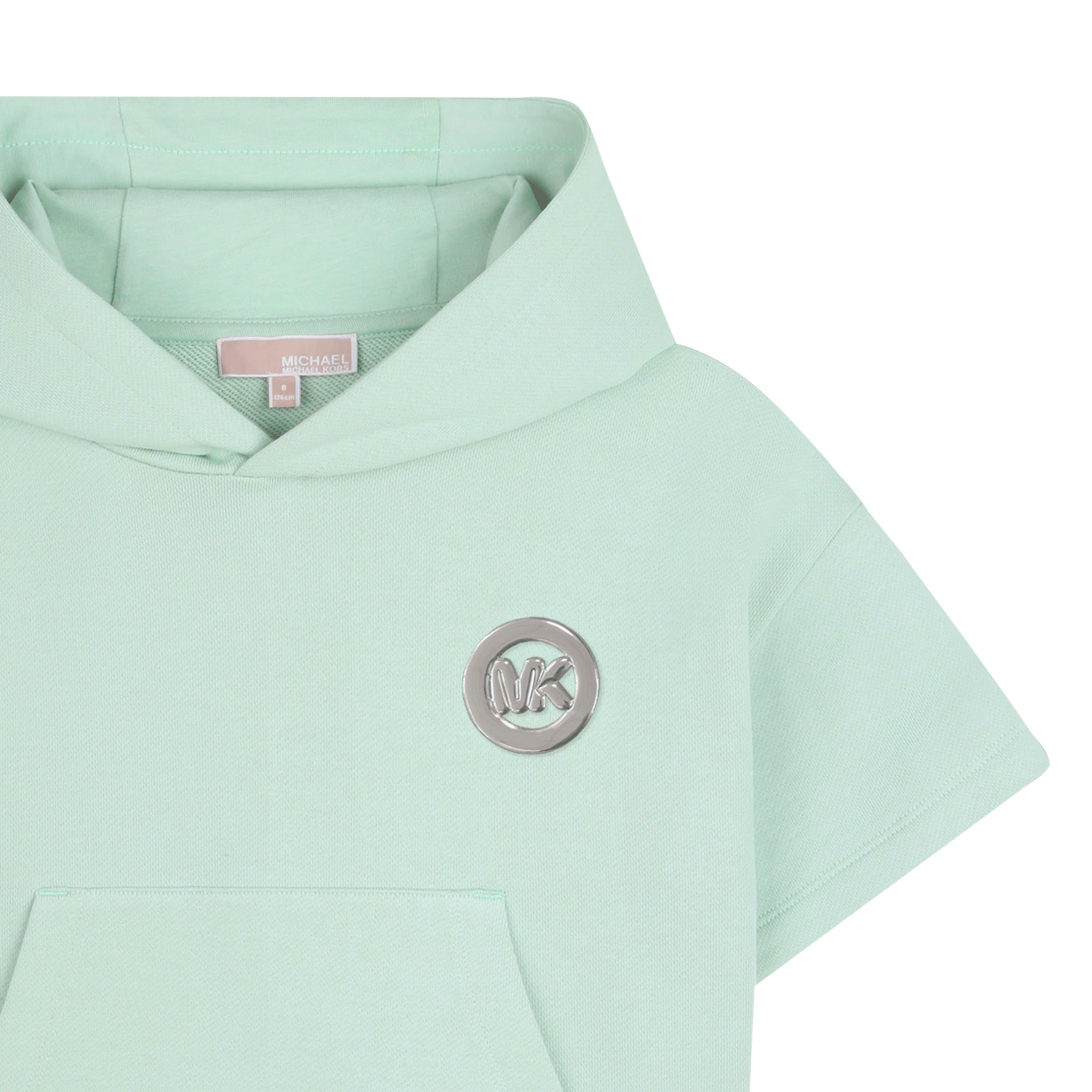Hoodie Manga Corta Mk Salvia
