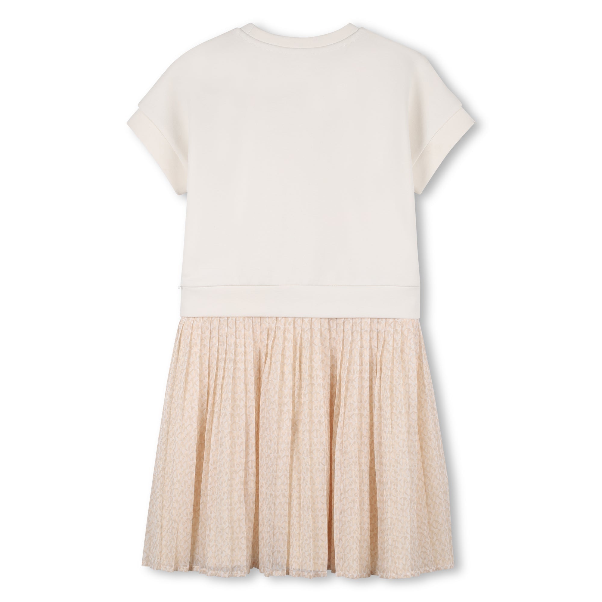 Vestido Combinado Bordado MK Arroz