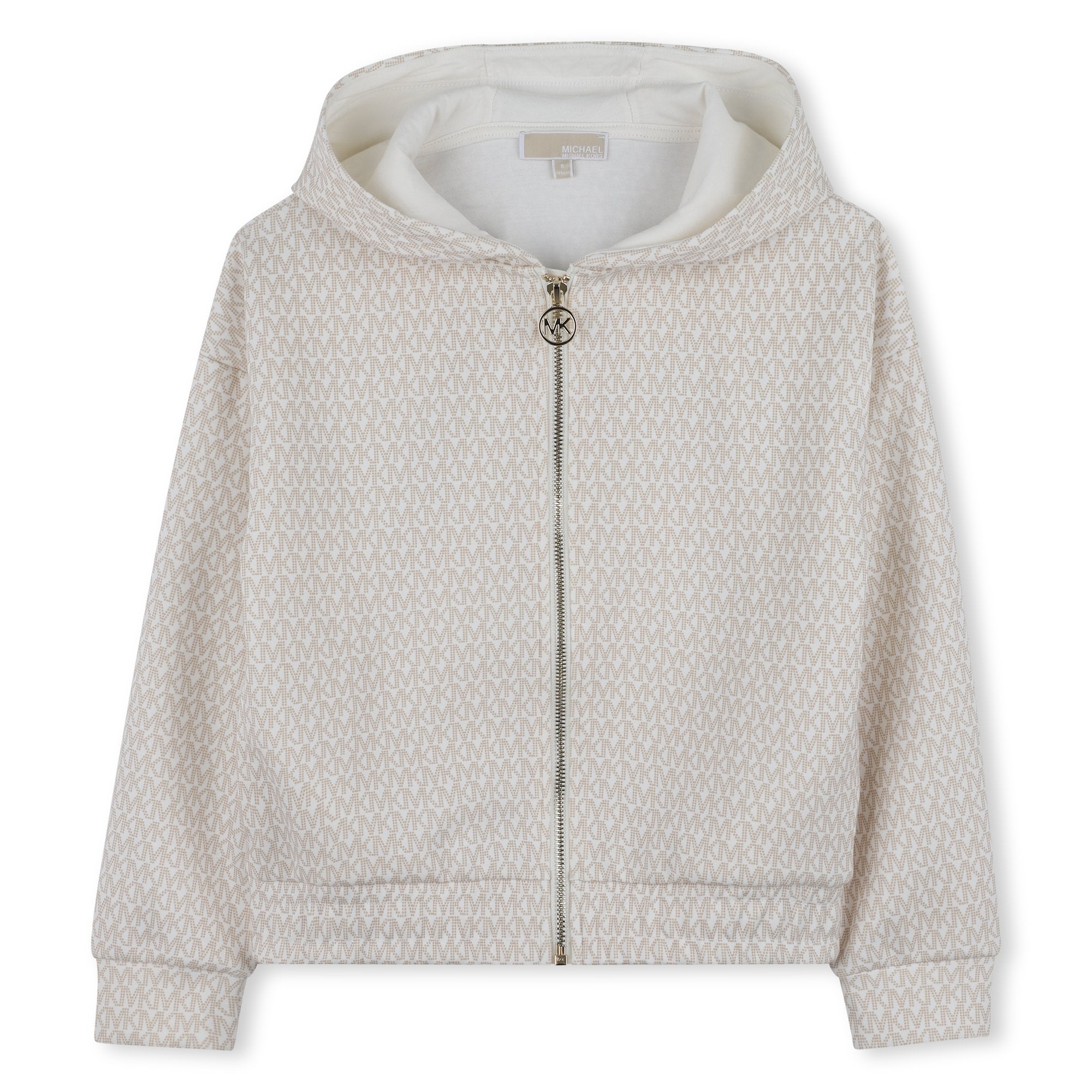 Cardigan Hooded Monograma Signature Arroz