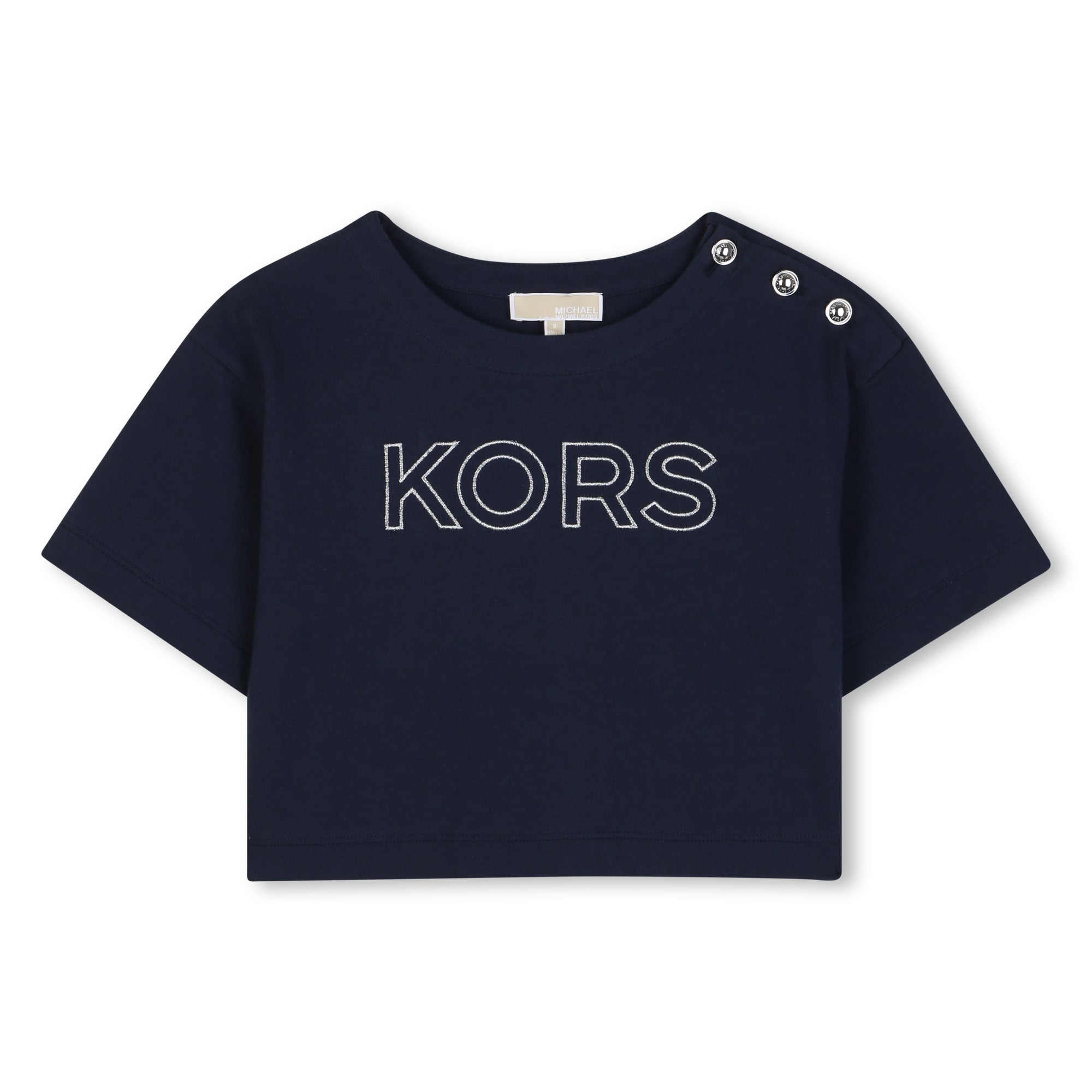 Camiseta Bordado KORS Metálico Azul