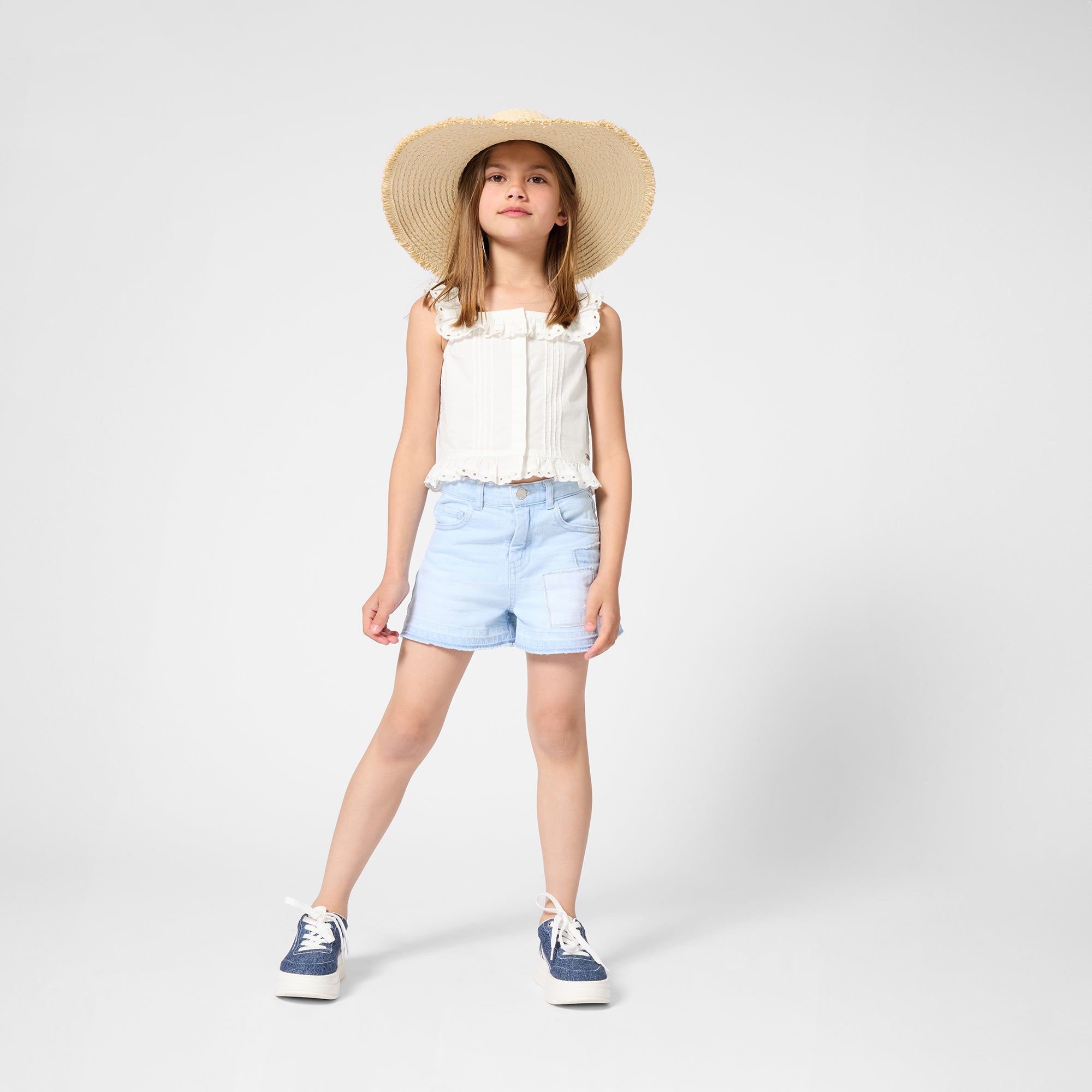 Short Denim Apliques Denim