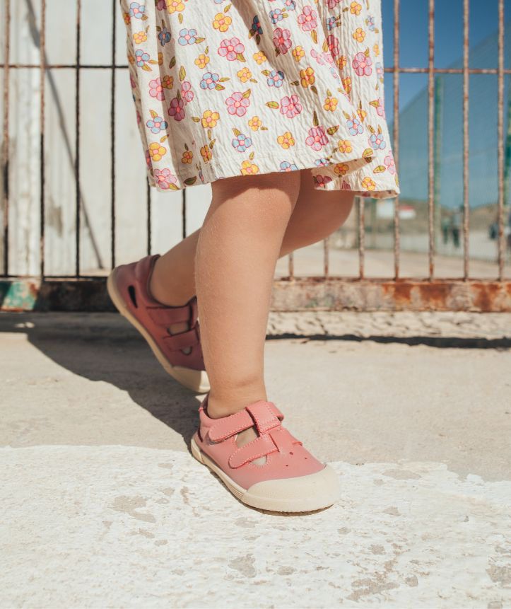 Sandalia Barefoot Piel Rosa