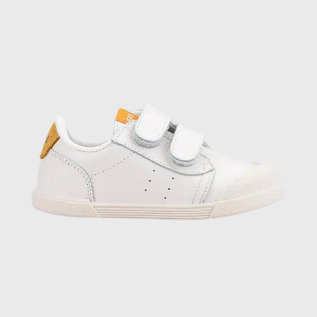 Tenis Piel Barefoot Blancos | Mostaza