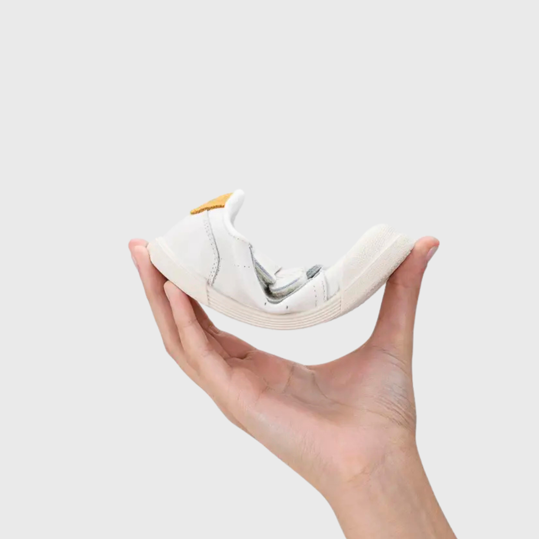 Tenis Piel Barefoot Blancos | Mostaza