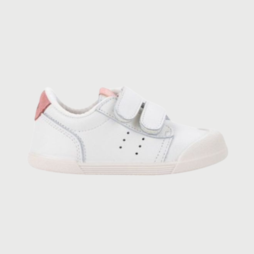 Tenis Piel Barefoot Blancos | Rosa