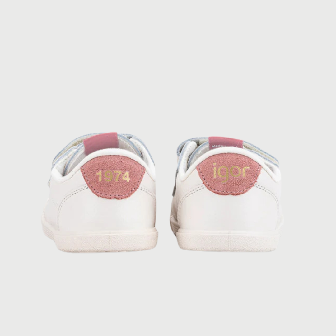 Tenis Piel Barefoot Blancos | Rosa
