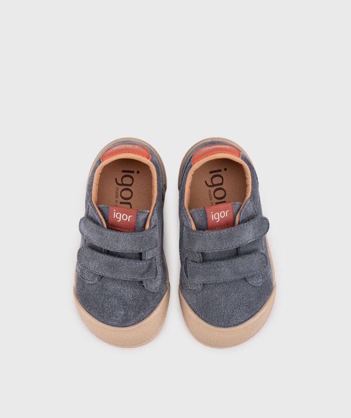 Tenis Suede Gris Azulado