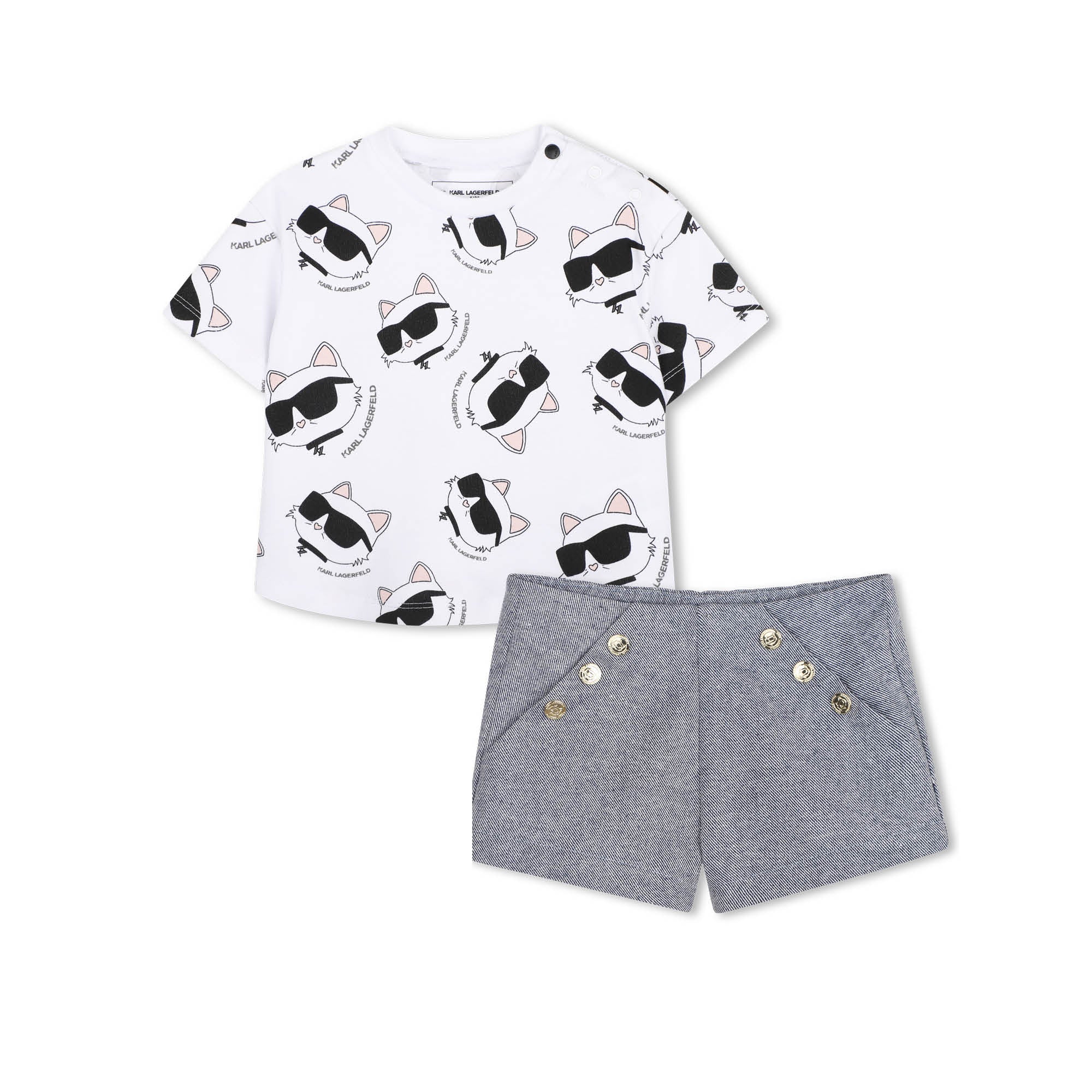 Set Camiseta Mini Karl & Short Choupette