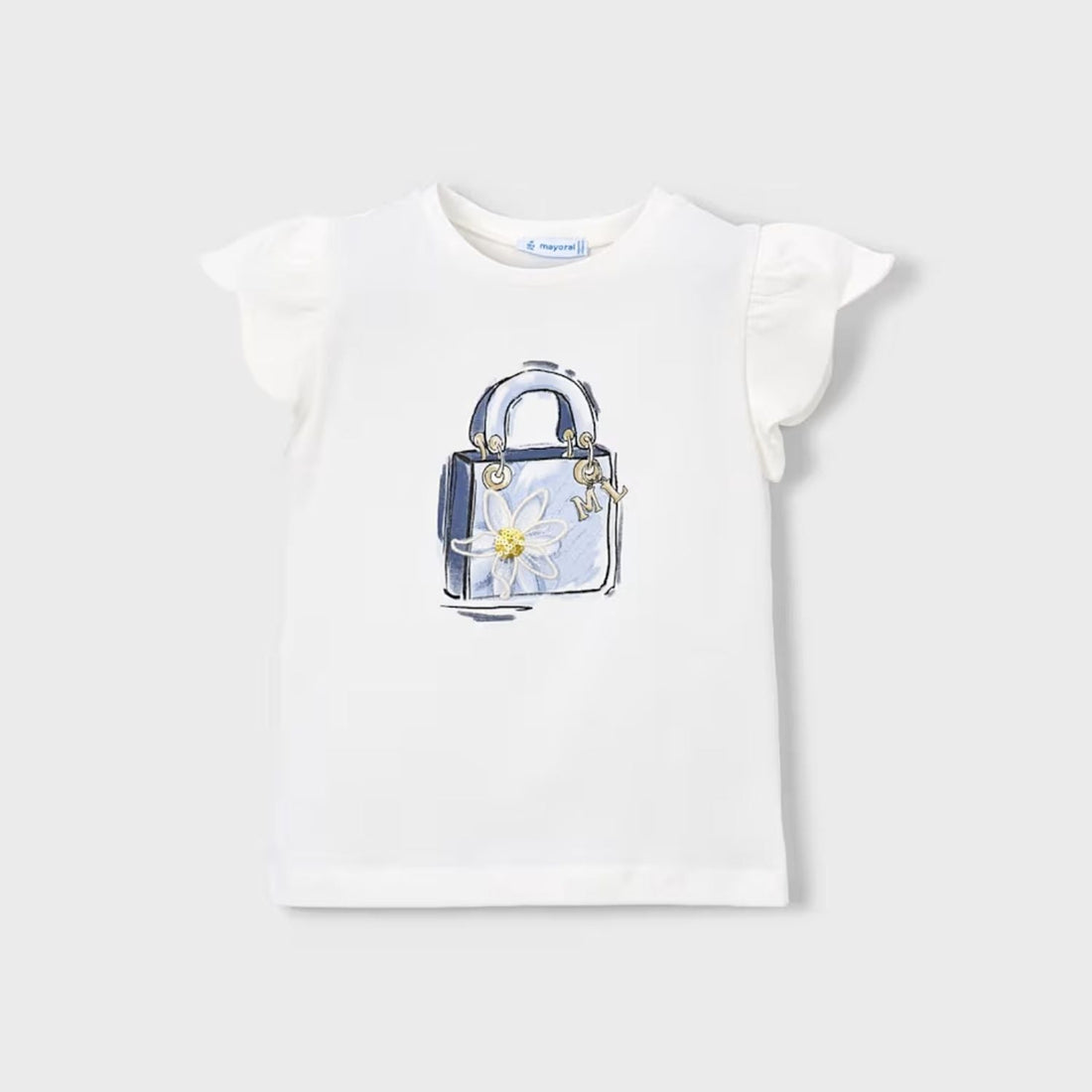 Camiseta Lady Flower Crudo Porcelana