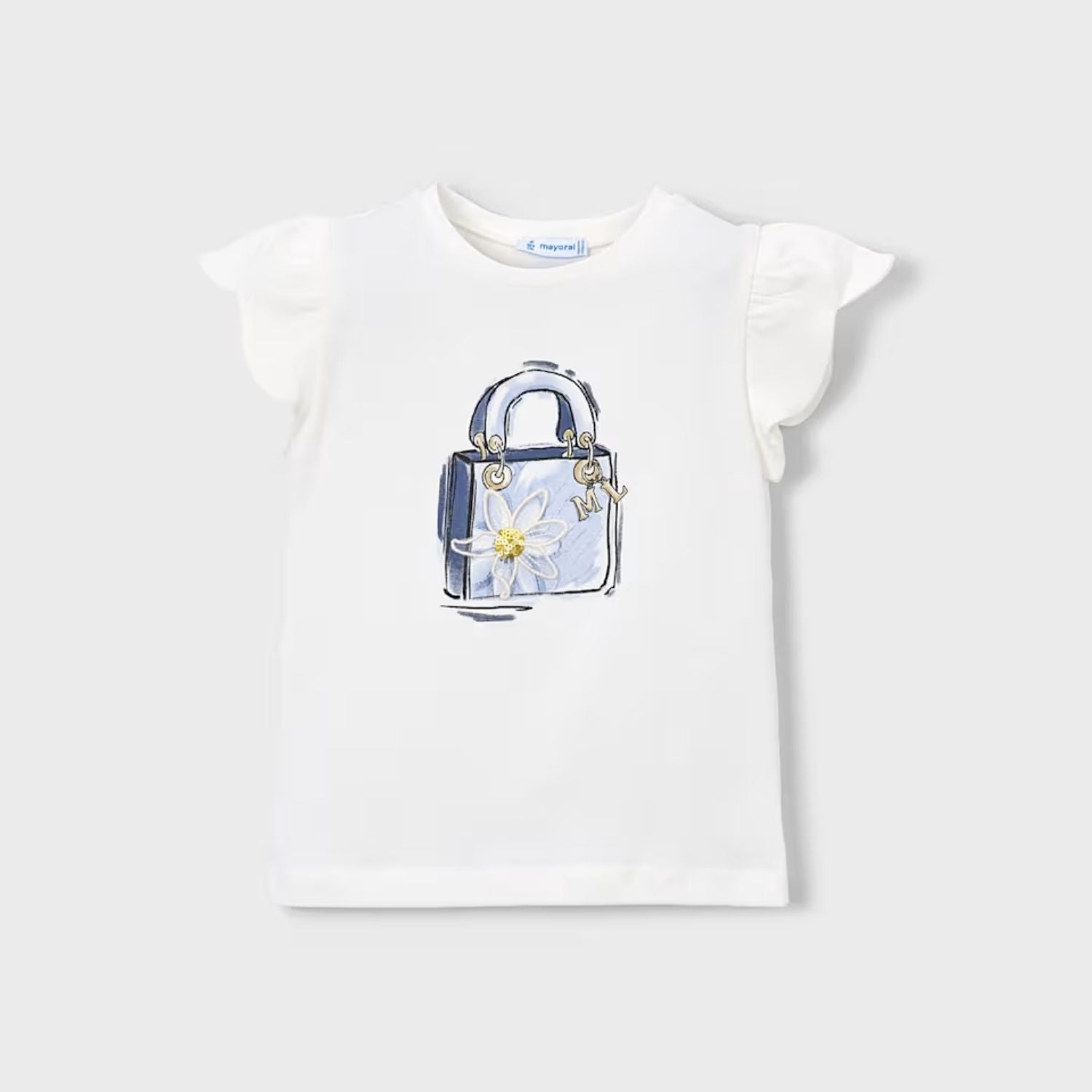 Camiseta Lady Flower Crudo Porcelana