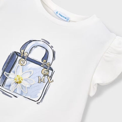Camiseta Lady Flower Crudo Porcelana