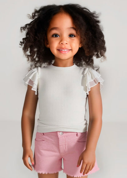 Short Desflecado Malva