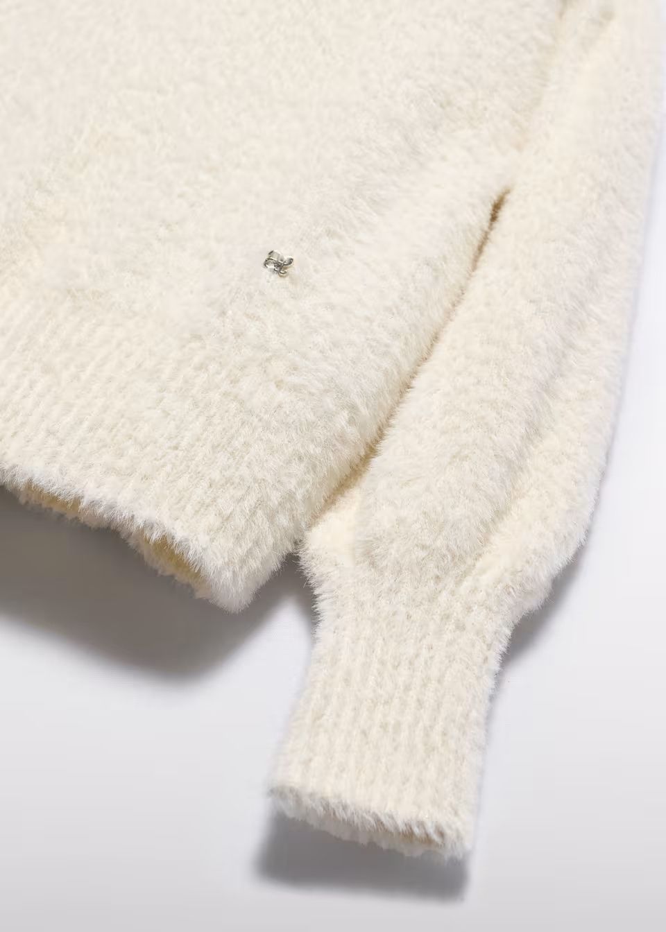 Sweater Tricot Pelo Crema