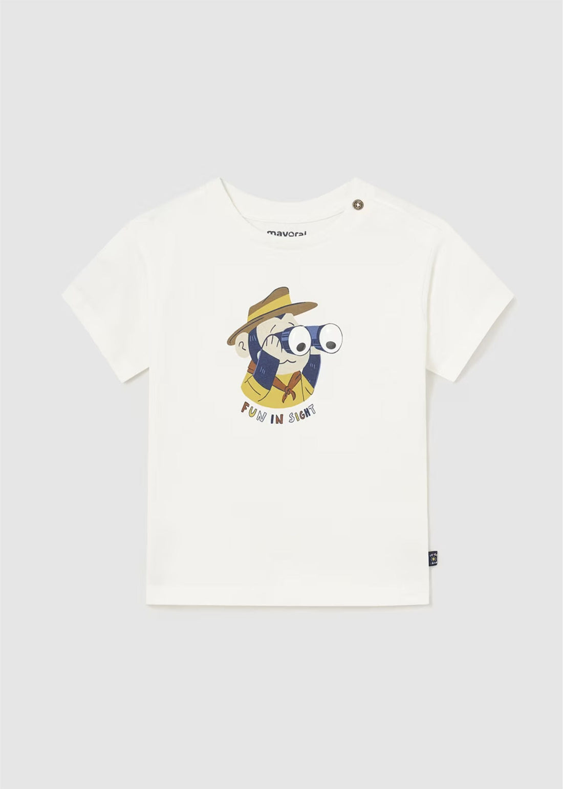 Camiseta Interactiva Blanca Cotton Bebé Niño