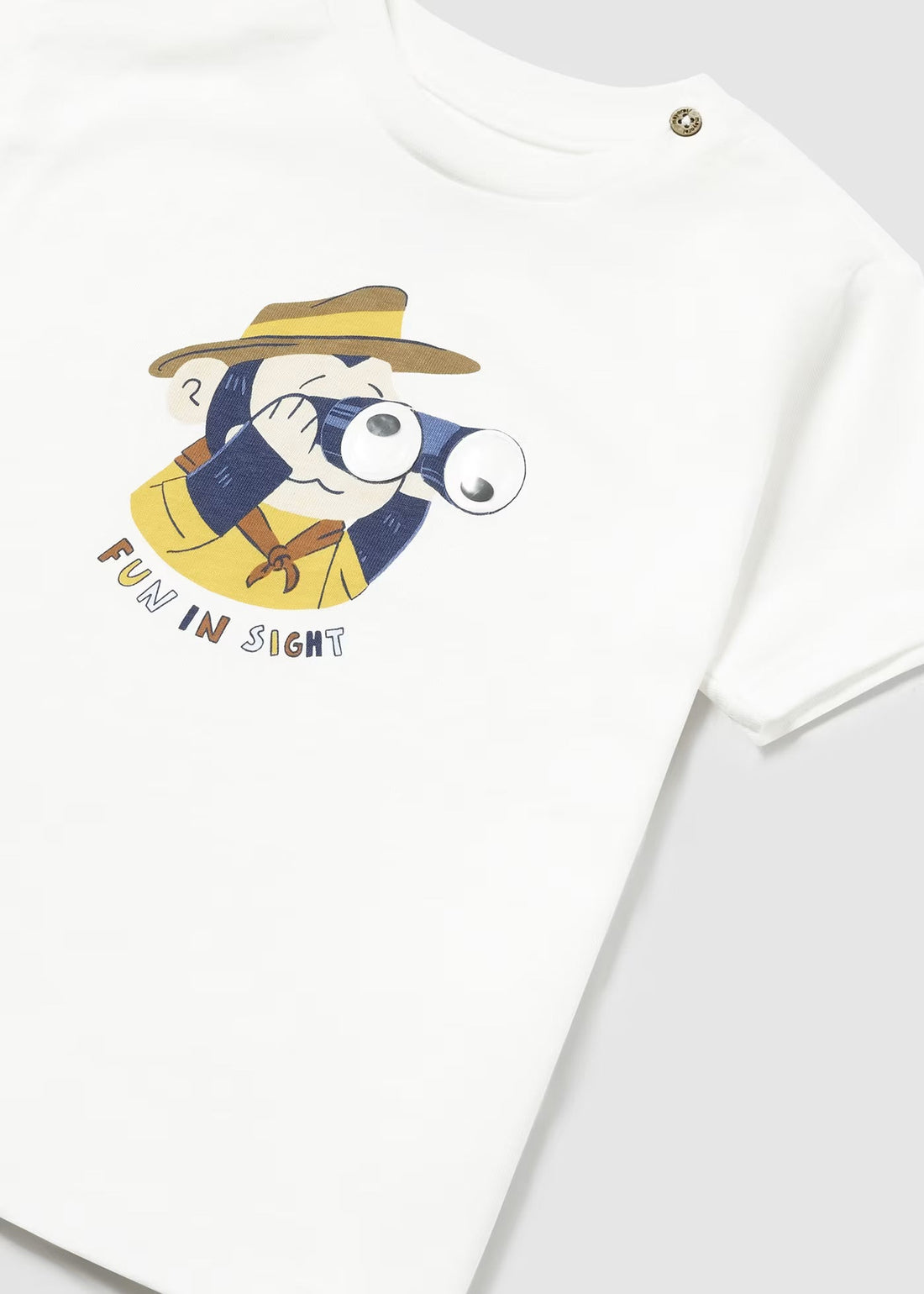 Camiseta Interactiva Blanca Cotton Bebé Niño