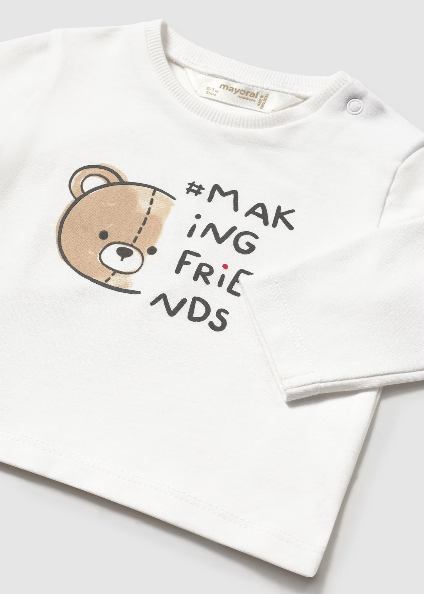 Camiseta Cute Bear Moca Newborn