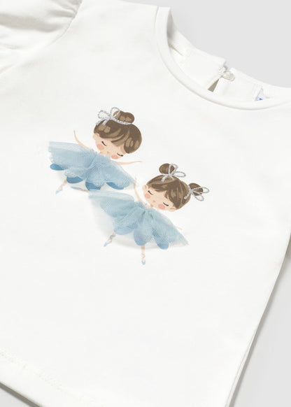 Camiseta Ballet Celeste Bebé