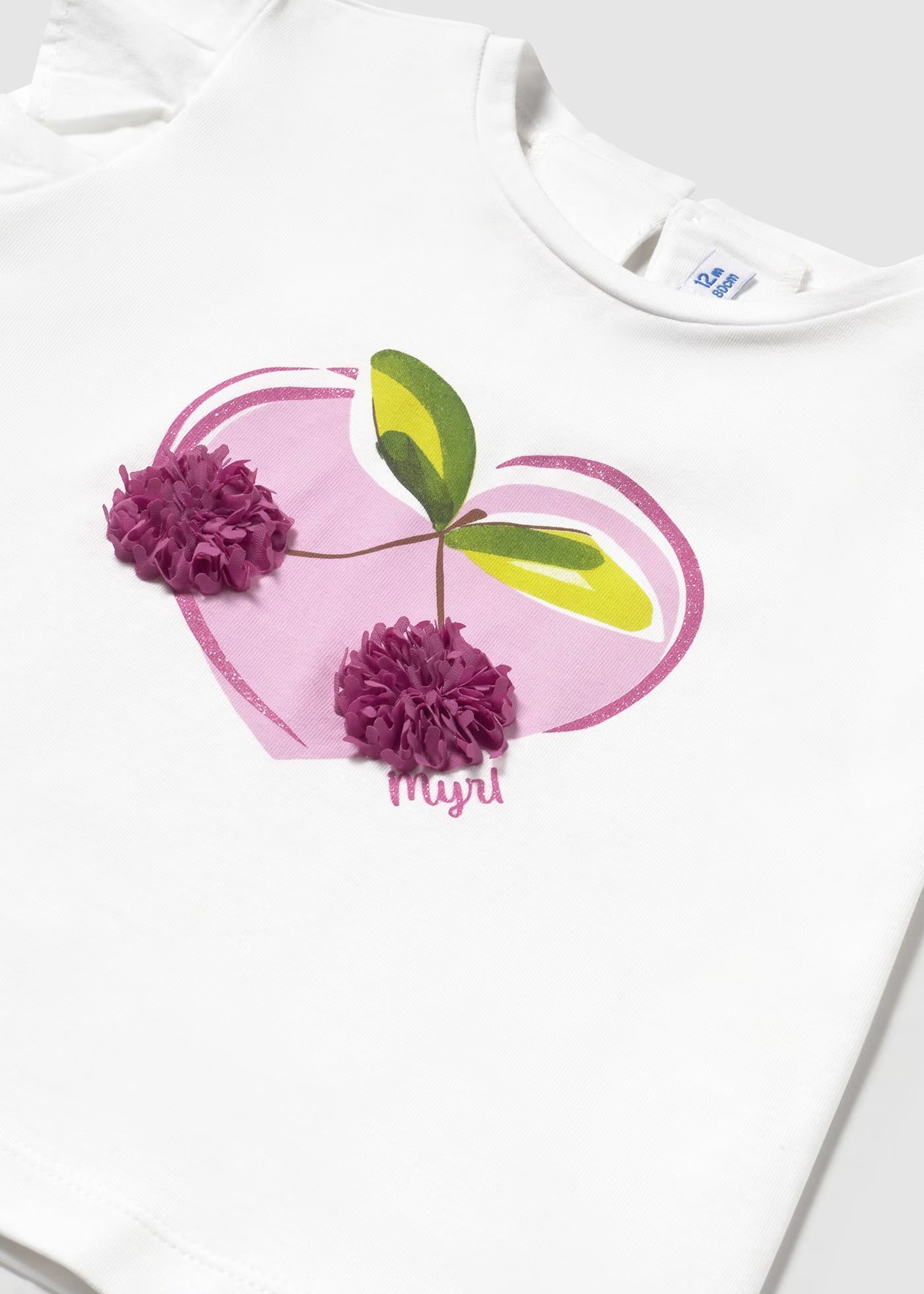 Camiseta Blanca Cherry Bebé
