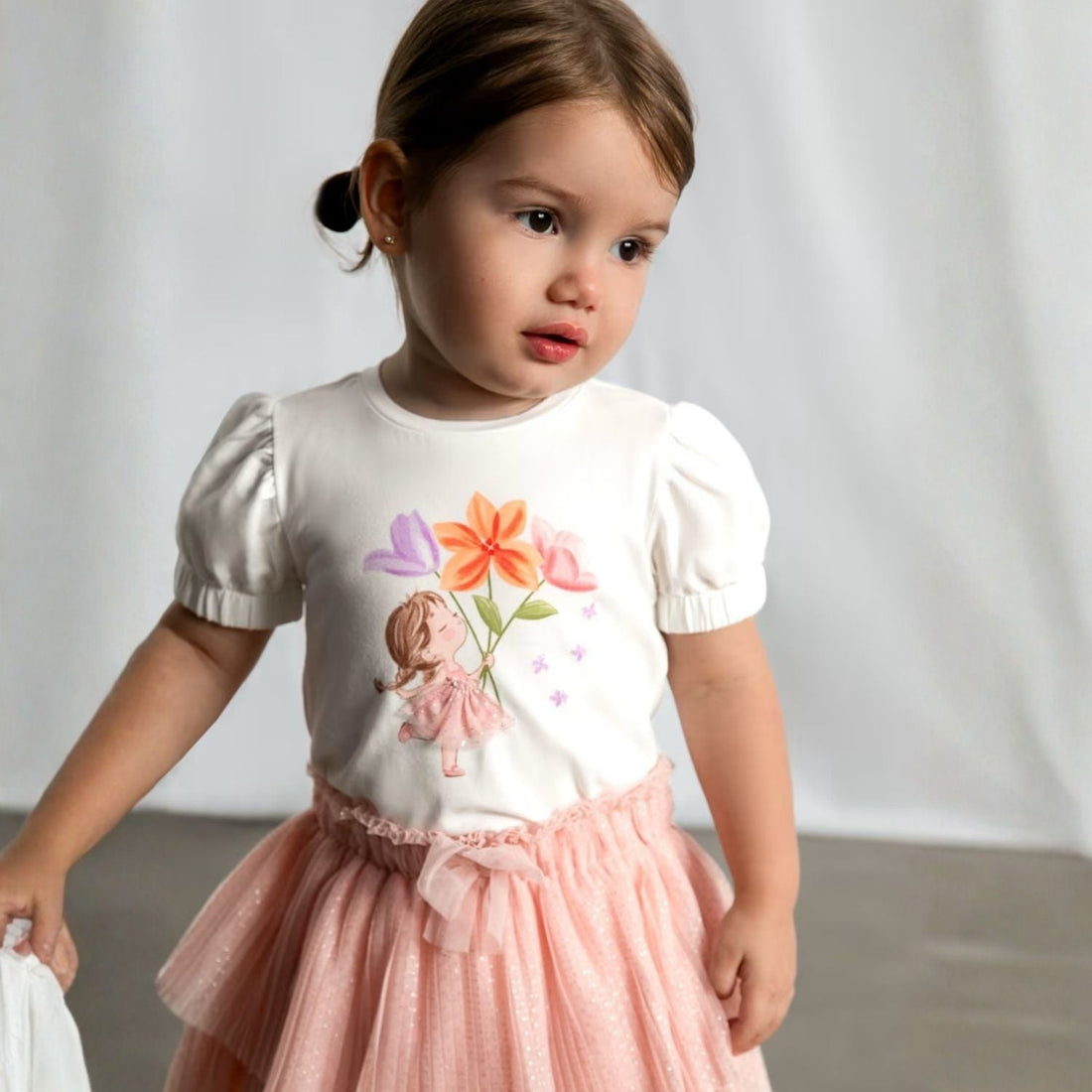 Camiseta Aplique Tul Blossom