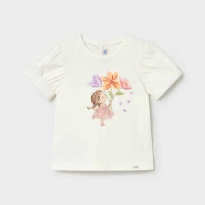 Camiseta Aplique Tul Blossom