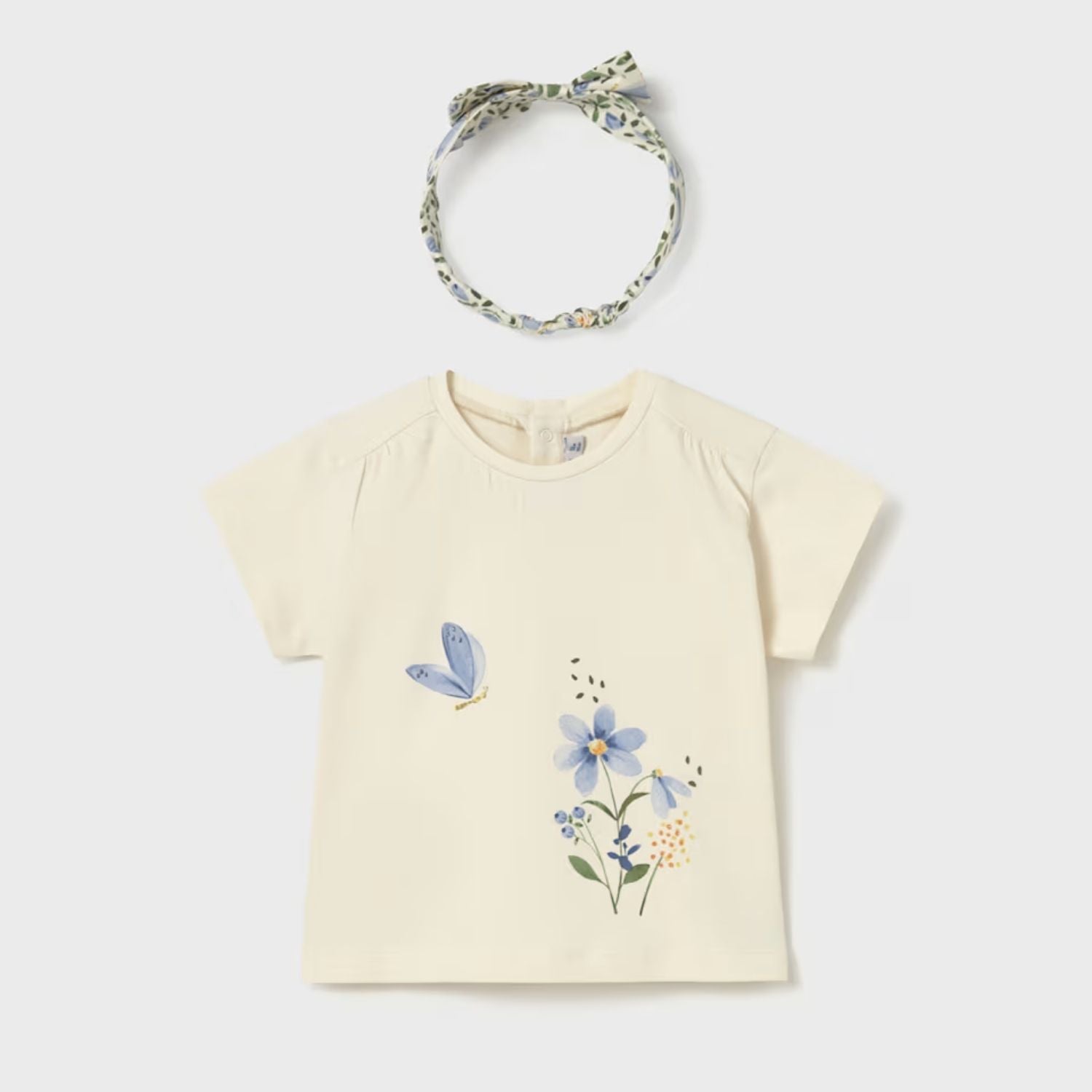 Camiseta Bloom Marfil Cielo